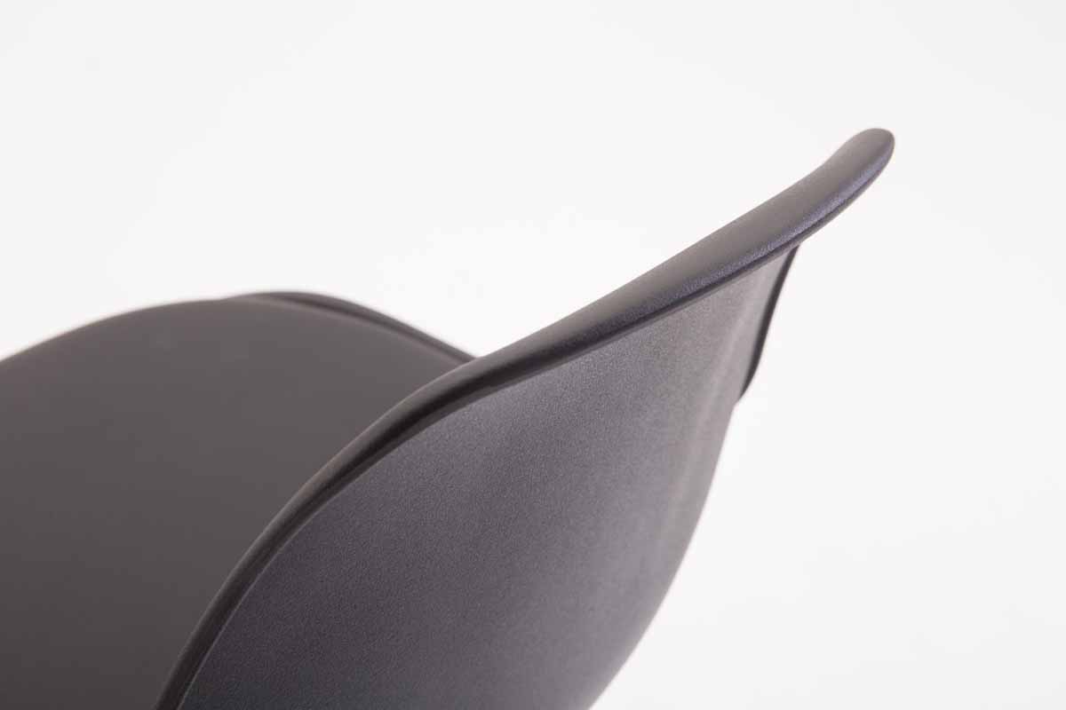 Barhocker Kiel Kunststoff schwarz chrom