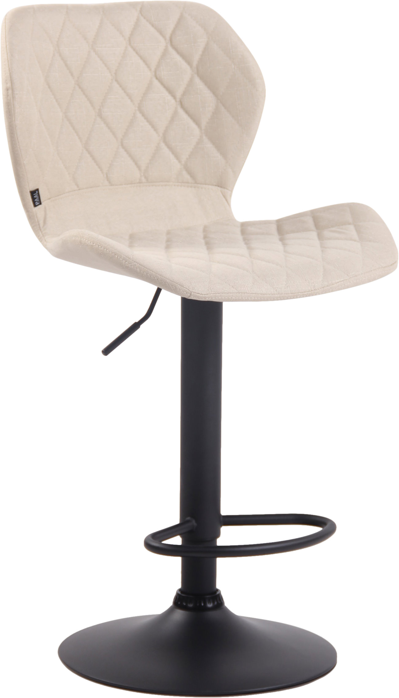 Barhocker Cork Stoff creme schwarz