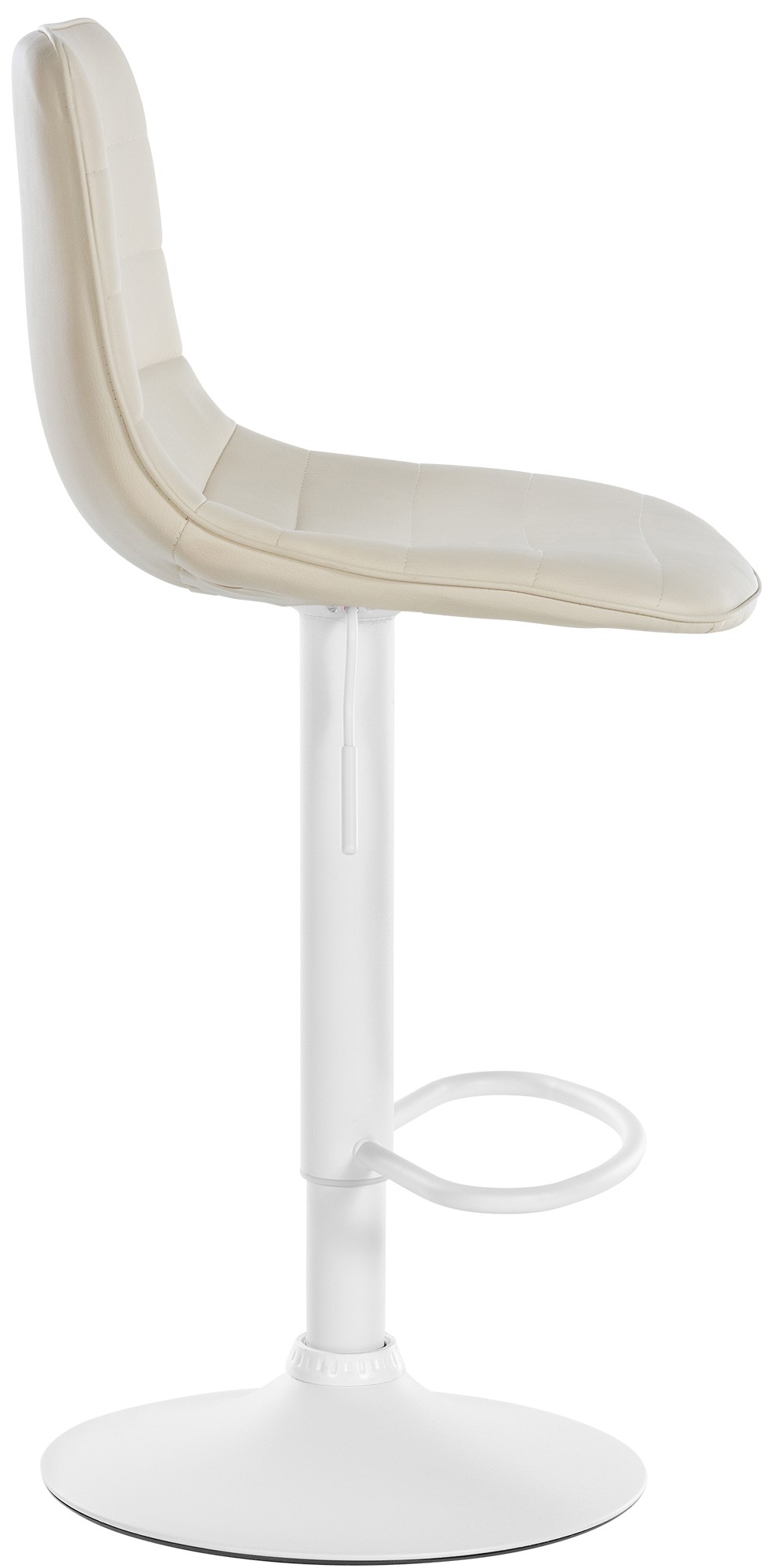 2er Set Barhocker Lex Kunstleder Metall matt weiss creme