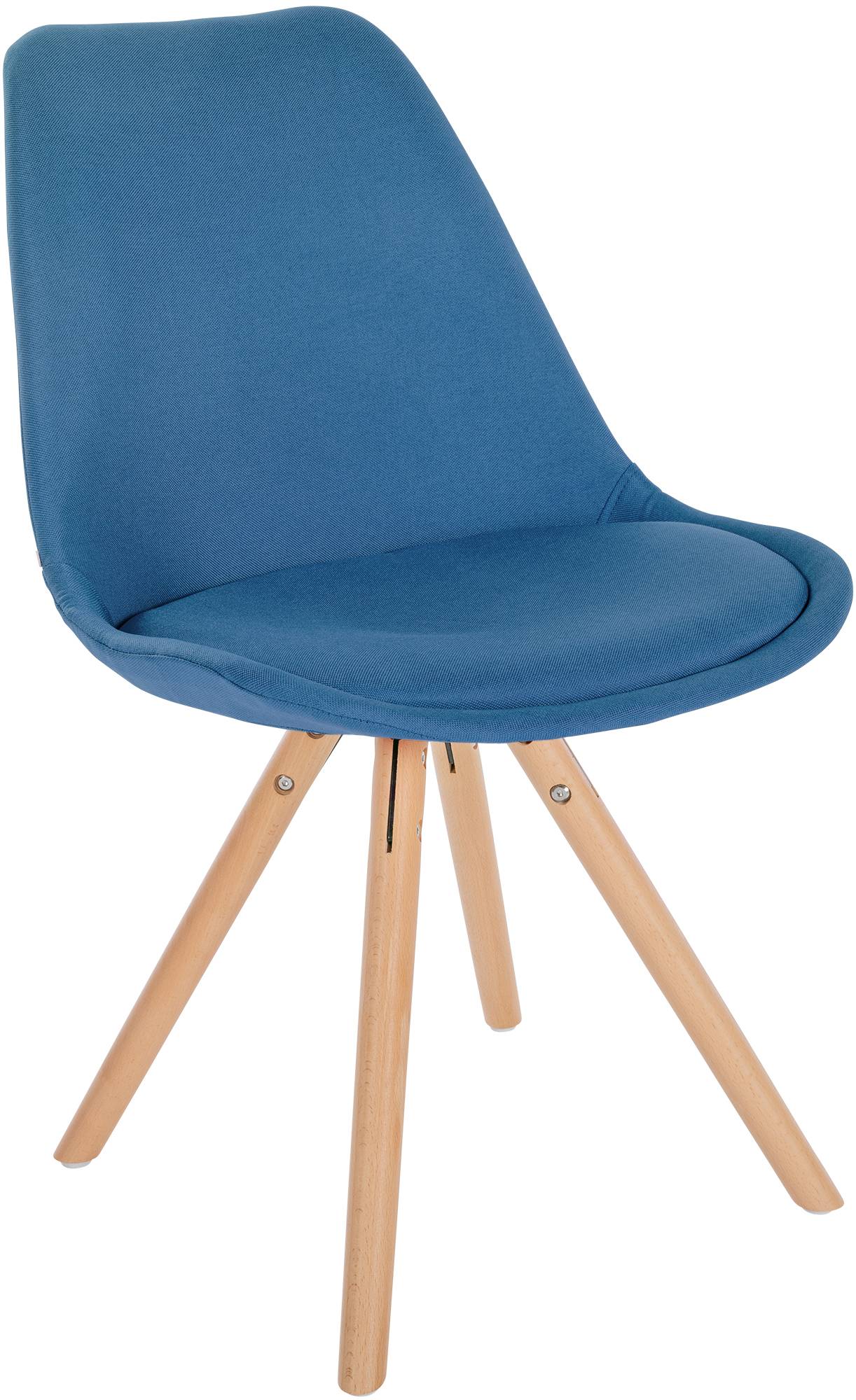 Stuhl Sofia Stoff blau natura (rund)