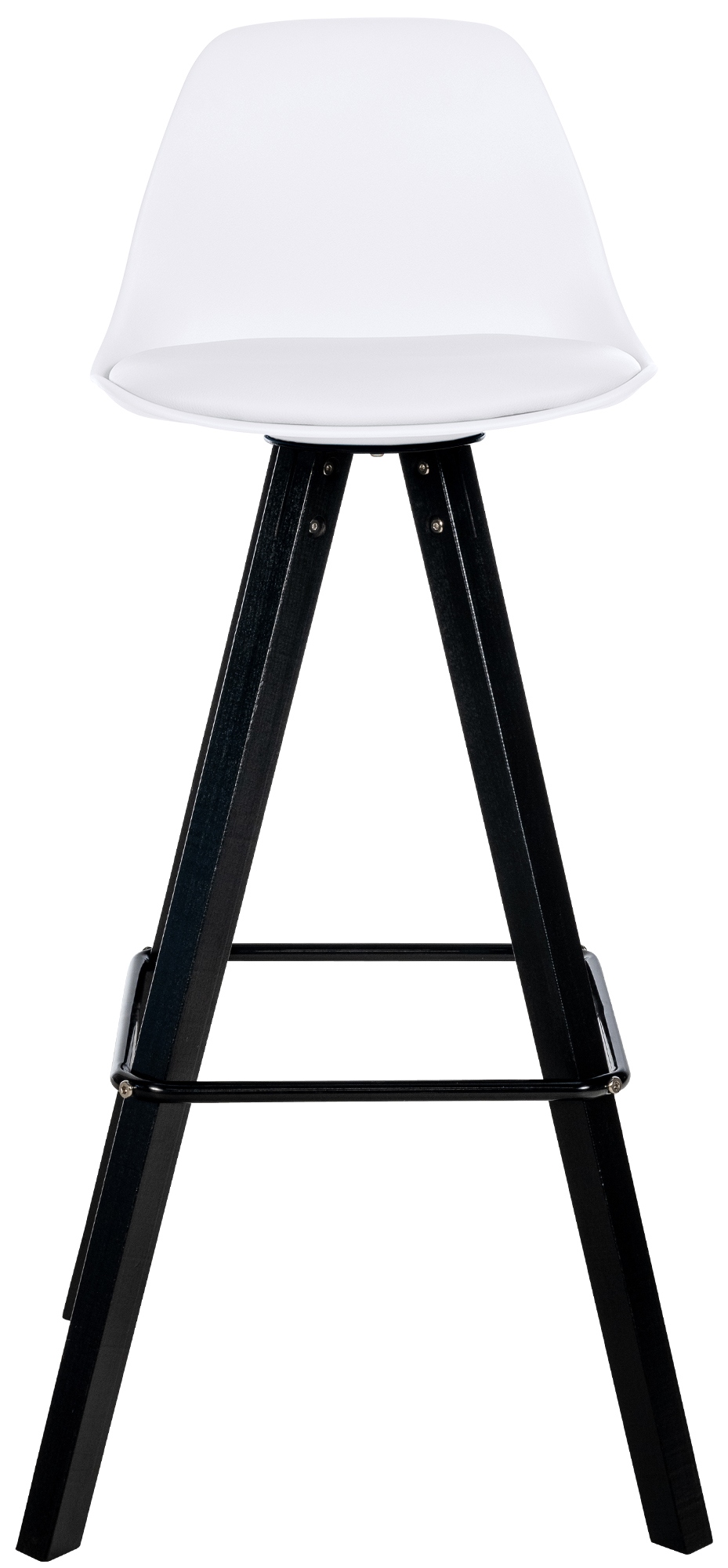 Barhocker Corbin Kunstleder Square weiß schwarz
