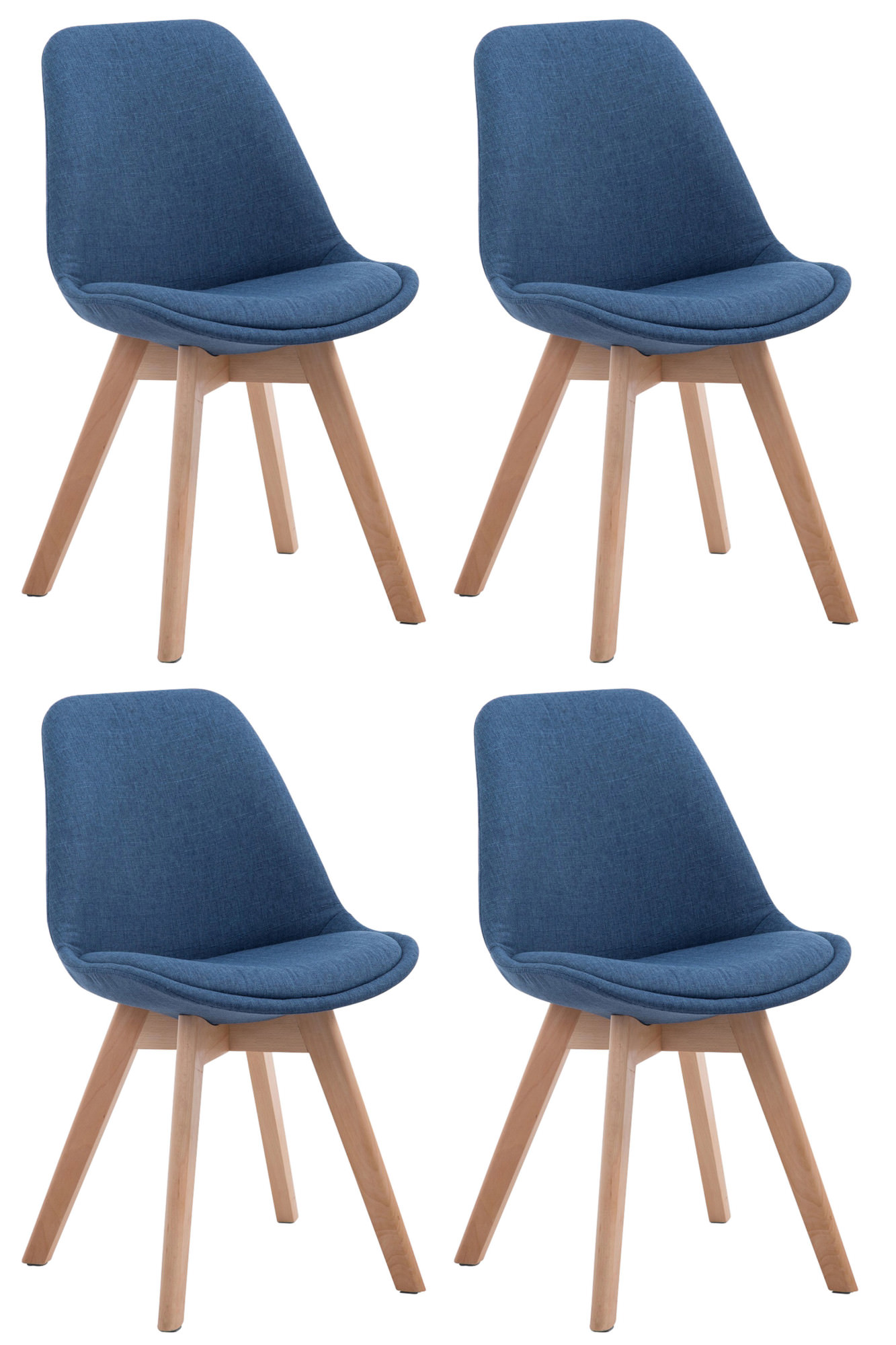 4er Set Besucherstühle Borneo V2 Stoff