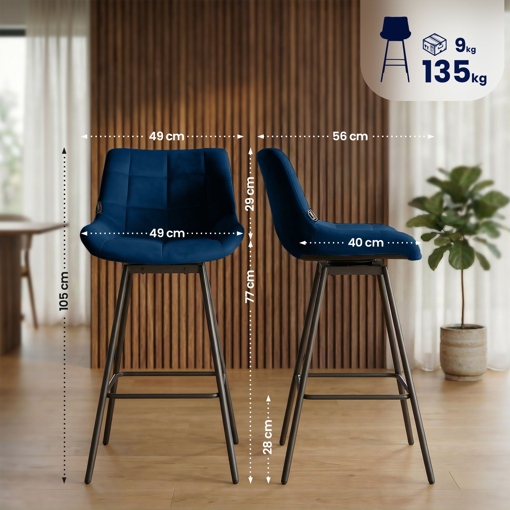 Barhocker Weston schwenkbar