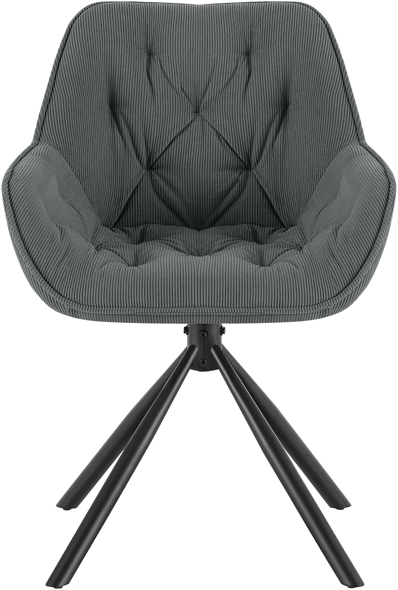 Esszimmerstuhl Rimio Cord grau