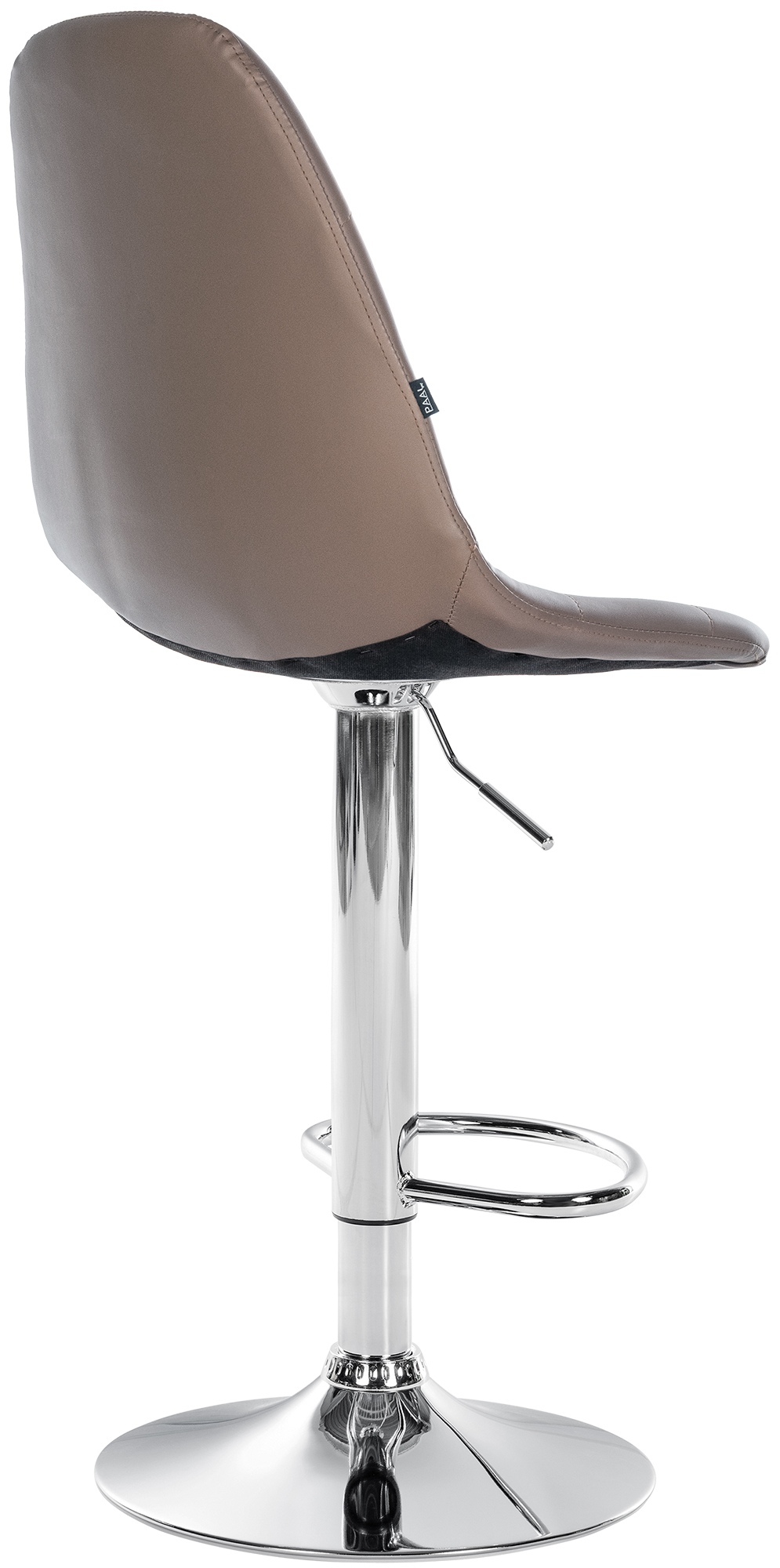 Barhocker Elmore Kunstleder Metall in Chromoptik braun
