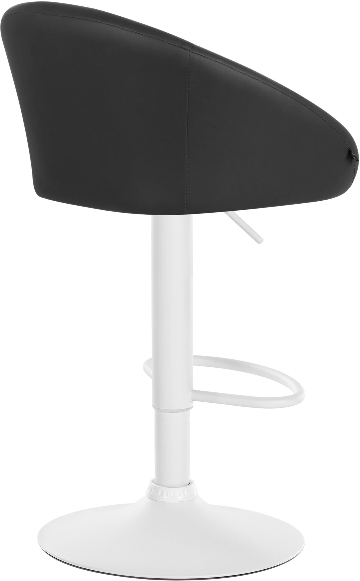 Barhocker Davie Kunstleder Metall matt weiss schwarz