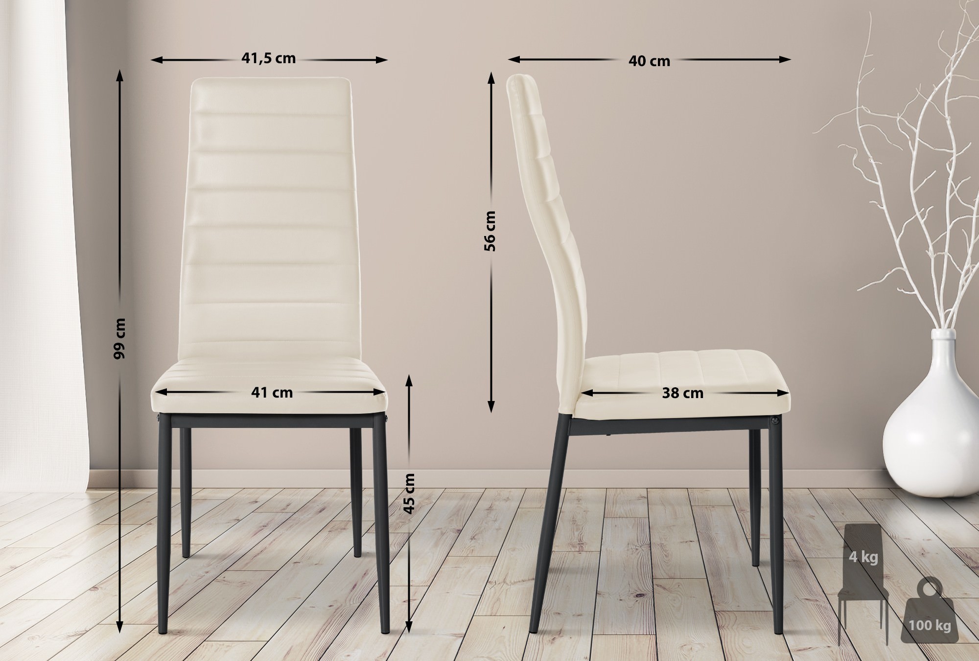 6er Set Esszimmerstühle Mayfair