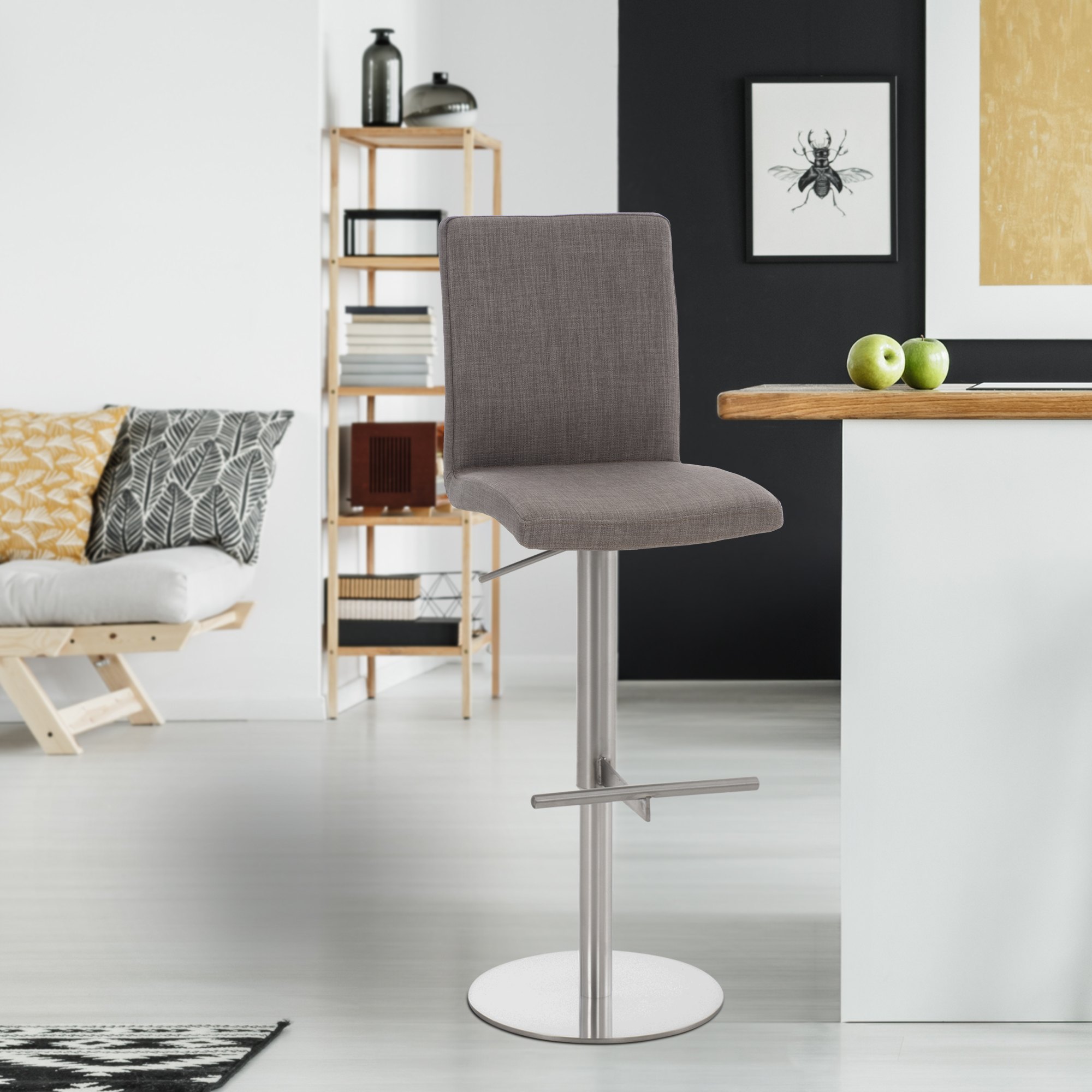 2er Set Barhocker Cadiz Stoffbezug