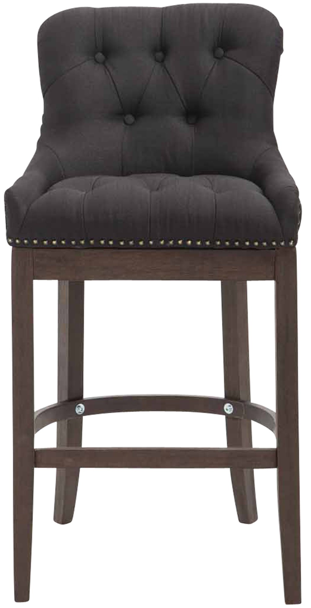 Barhocker Lakewood Stoff, Antik-dunkel schwarz