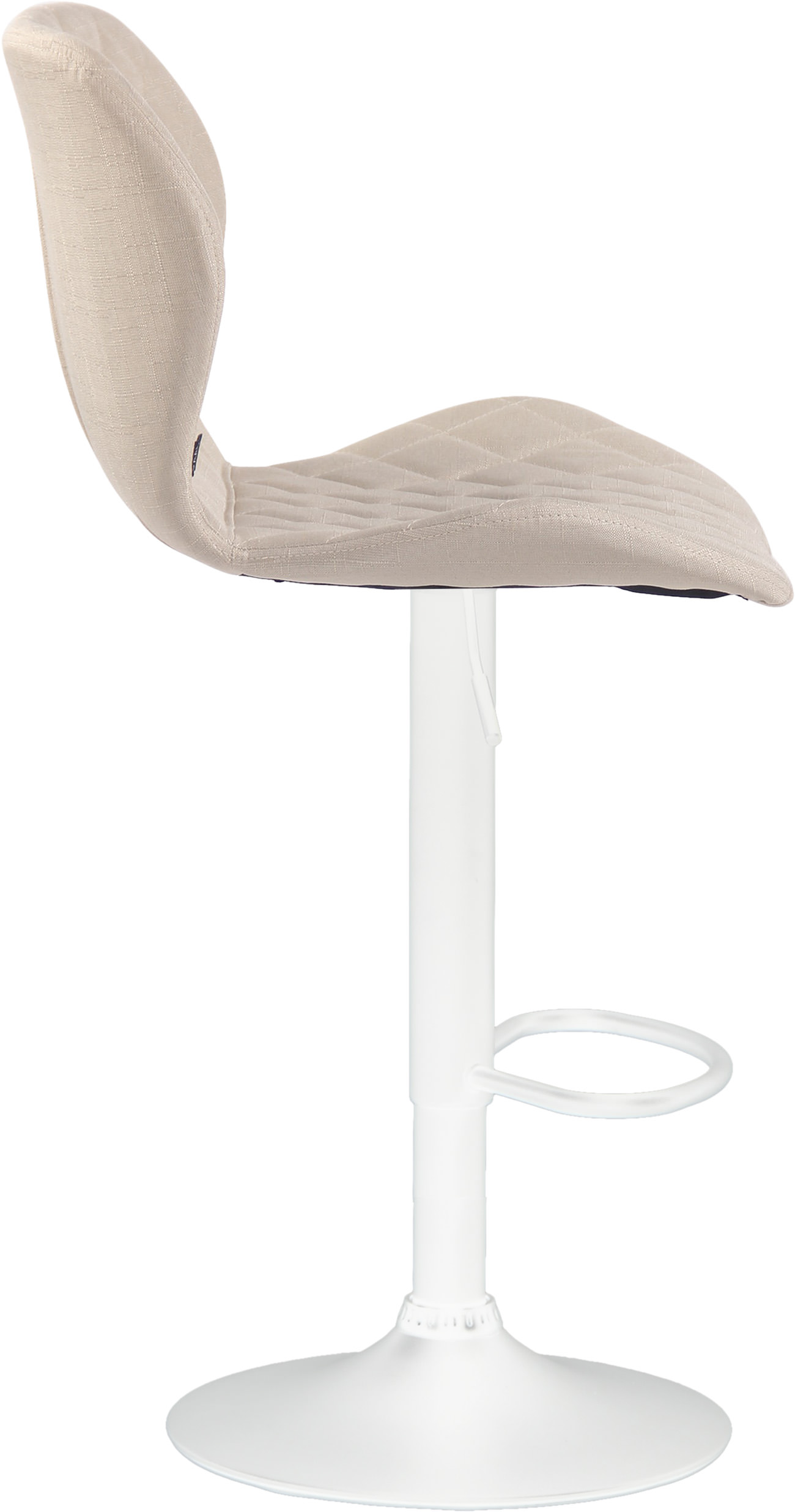 Barhocker Cork Stoff creme weiß
