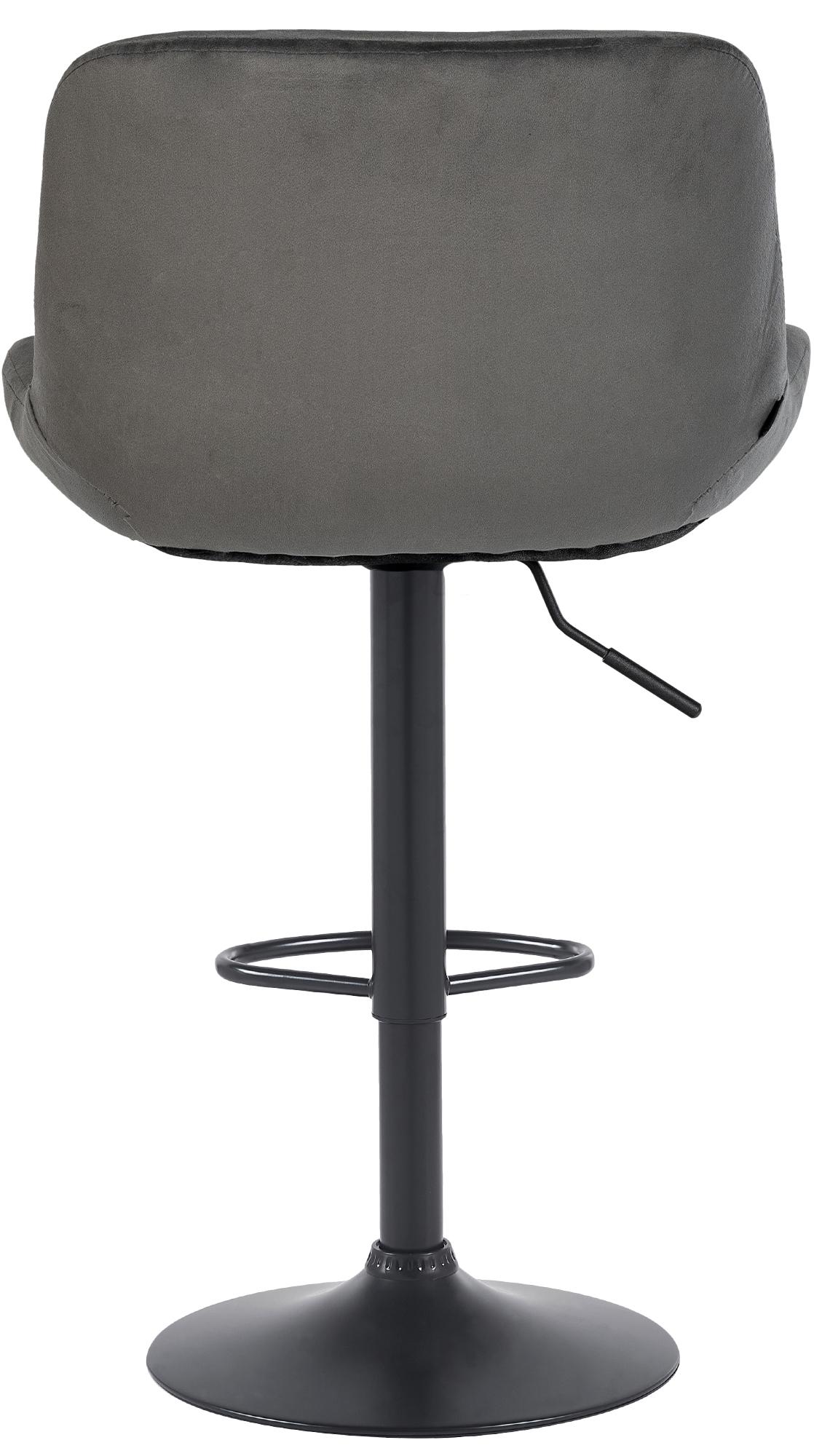 2er Set Barhocker Solon Schwarz dunkelgrau Samt
