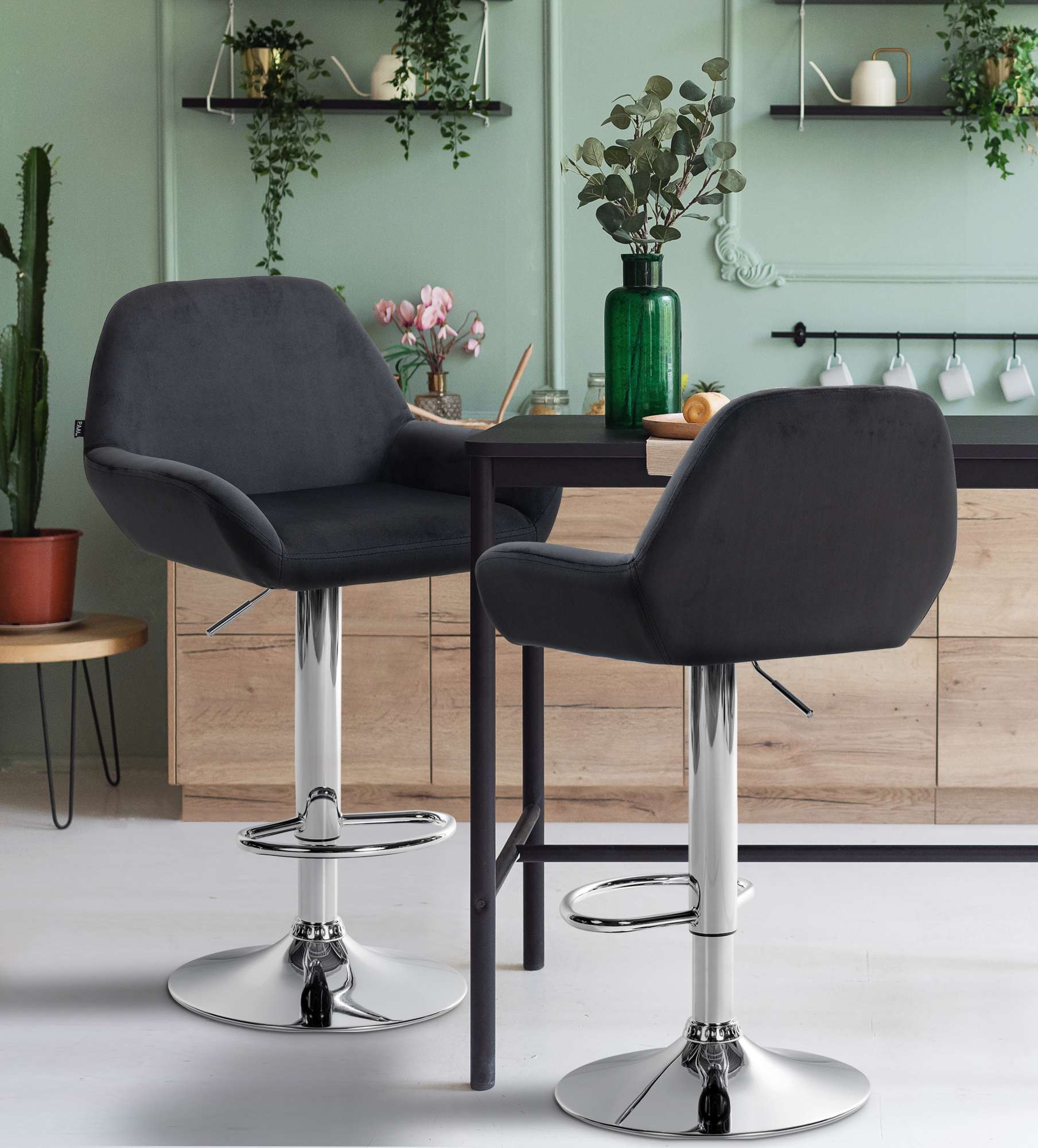 2er Set Barhocker Braga Samt