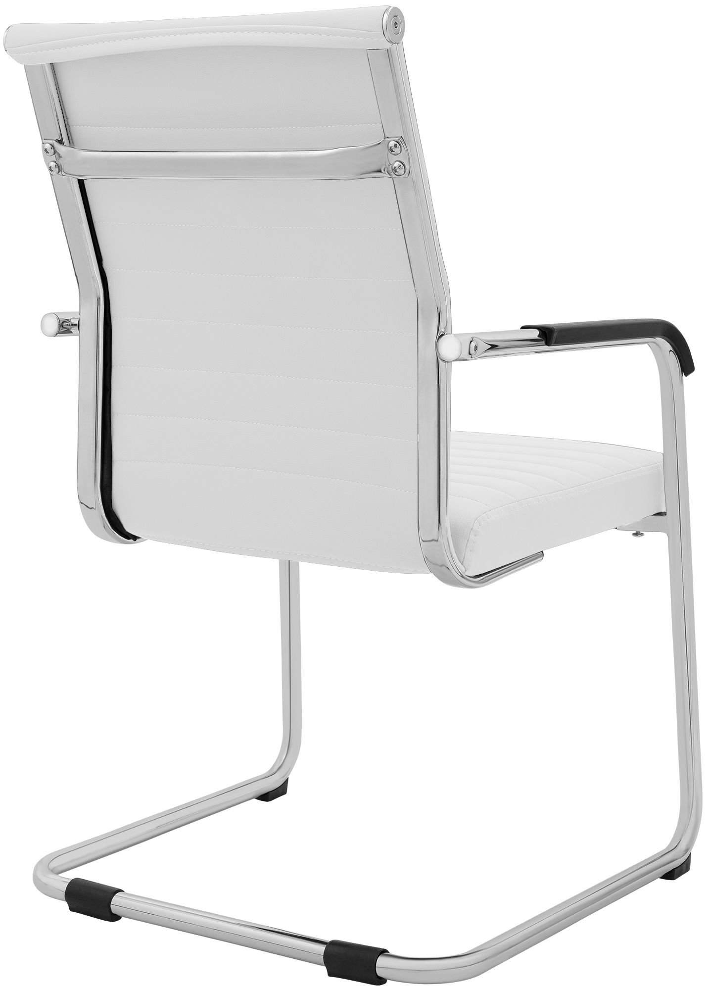 Freischwinger Hakon Lederoptik weiß