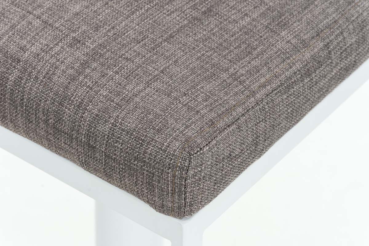 Barhocker Panama Stoffbezug grau weiß