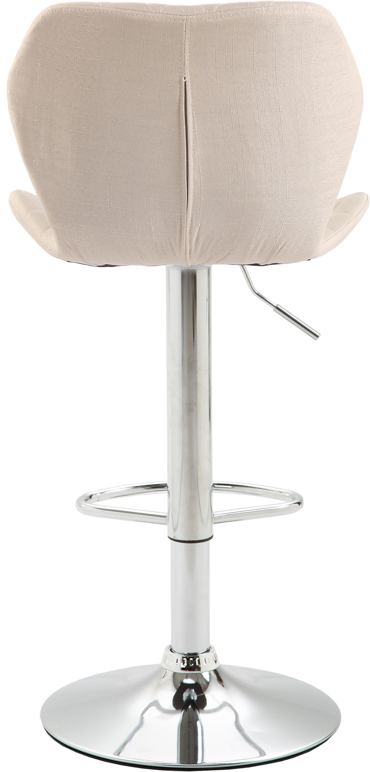2er Set Barhocker Cork Stoff creme chrom