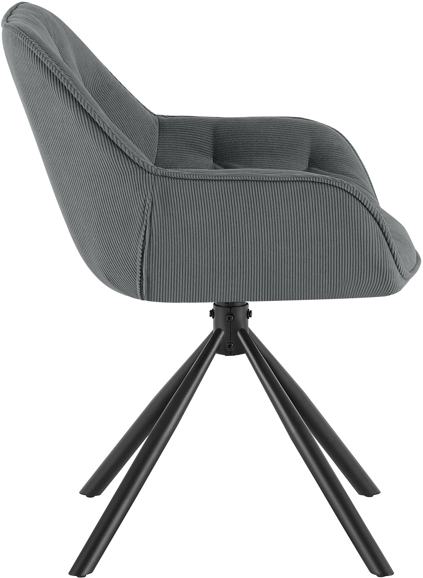 Esszimmerstuhl Rimio Cord grau