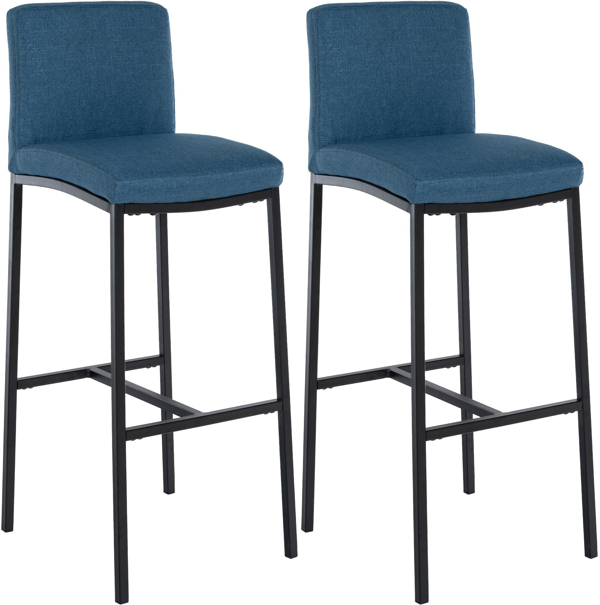 2er Set Barhocker Freeport blau Stoff