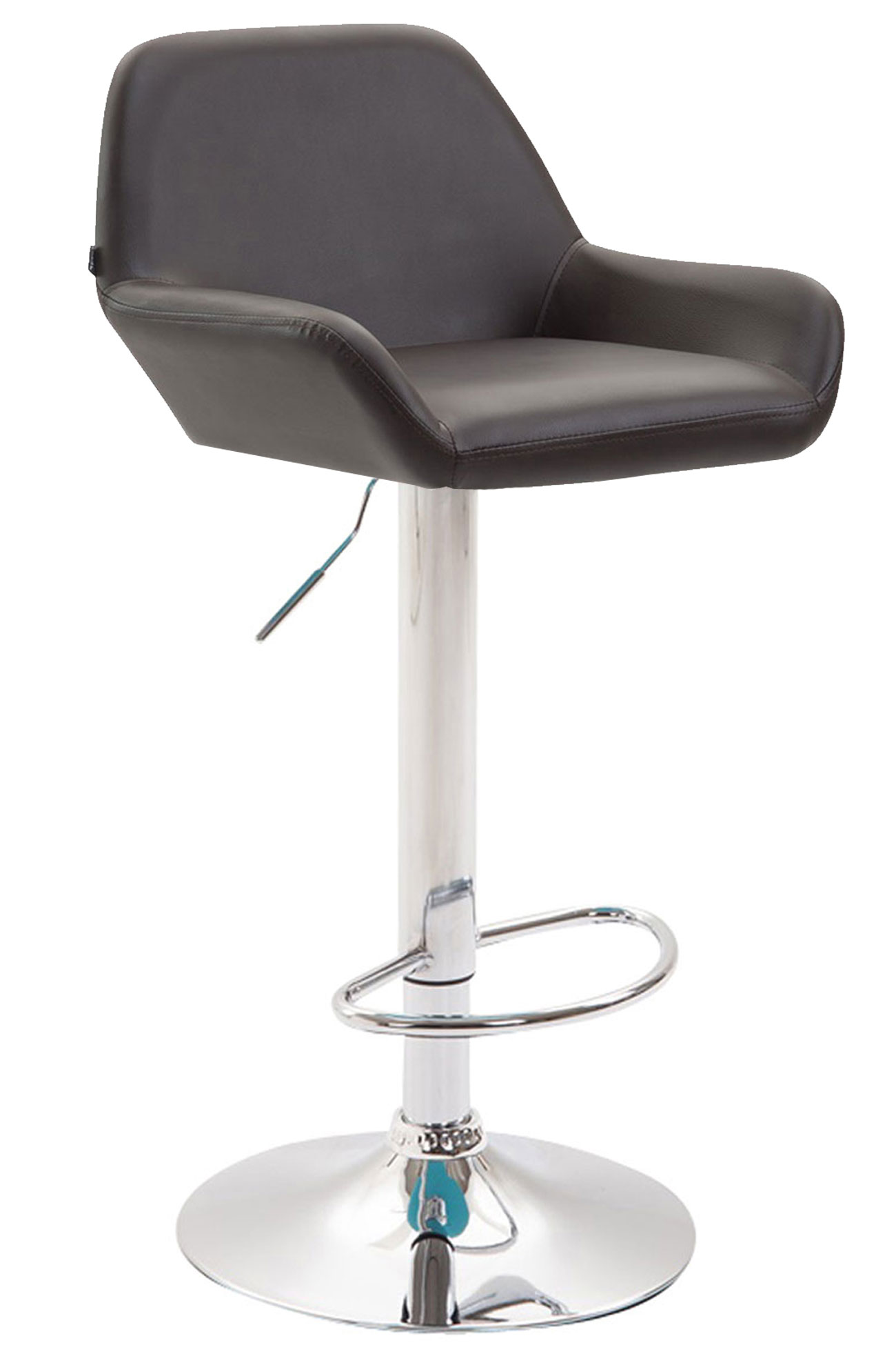 2er Set Barhocker Braga Kunstleder braun chrom