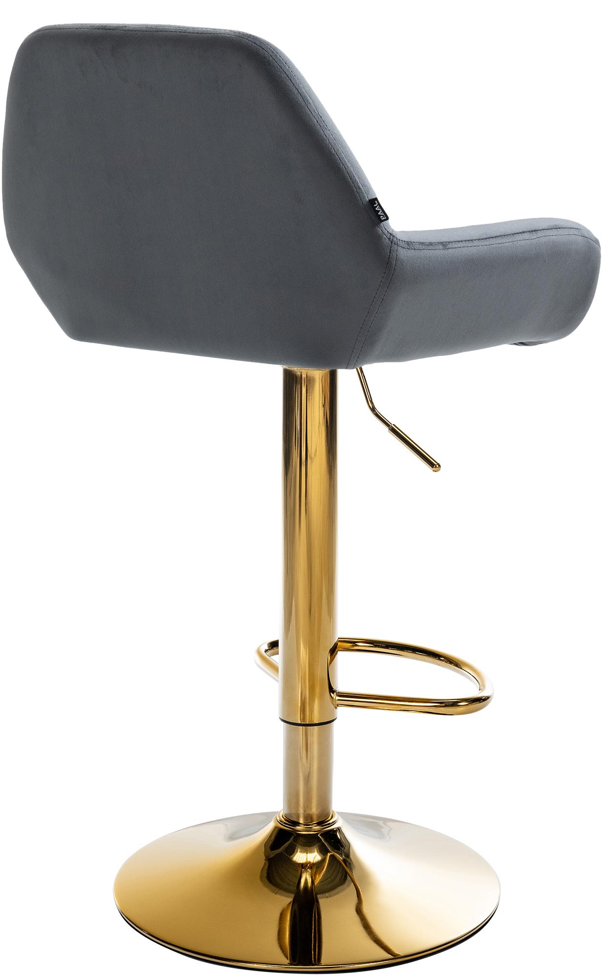 2er Set Barhocker Braga Gold Samt
