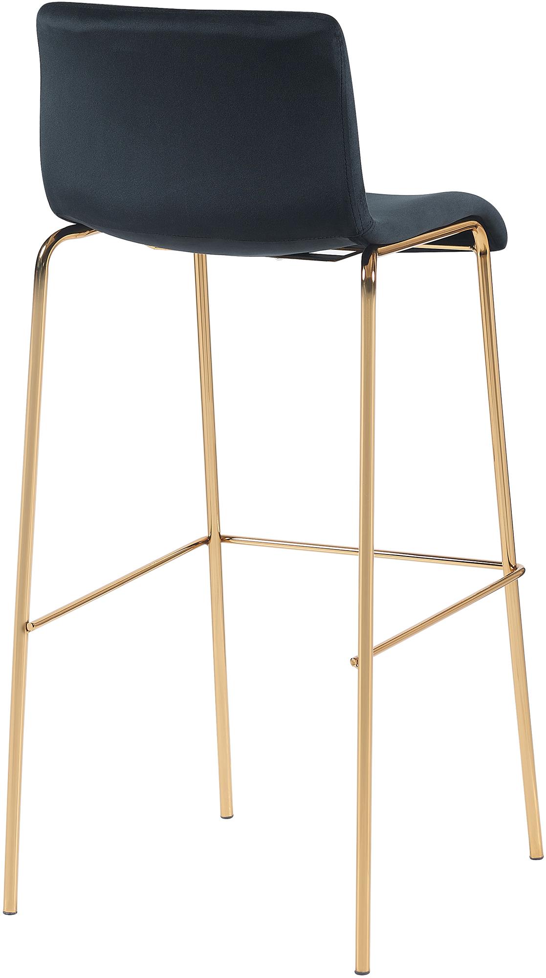 Barhocker Hoover Samt Vierfußgestell Gold