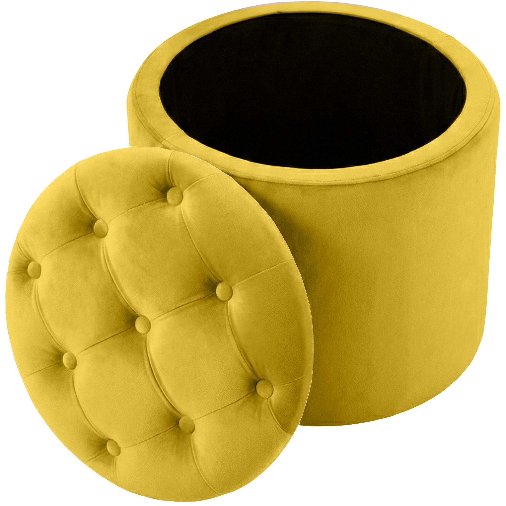 Sitzhocker Pantin Samt gelb