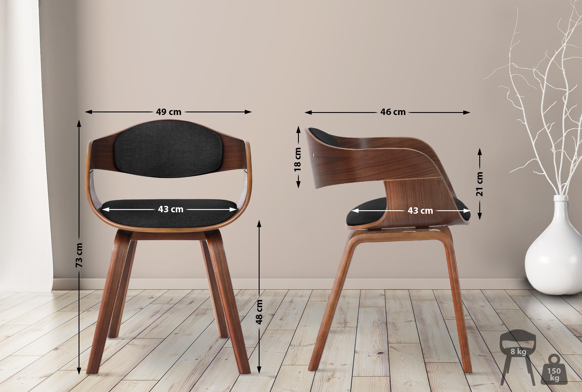 2er Set Stühle Kingston Stoff