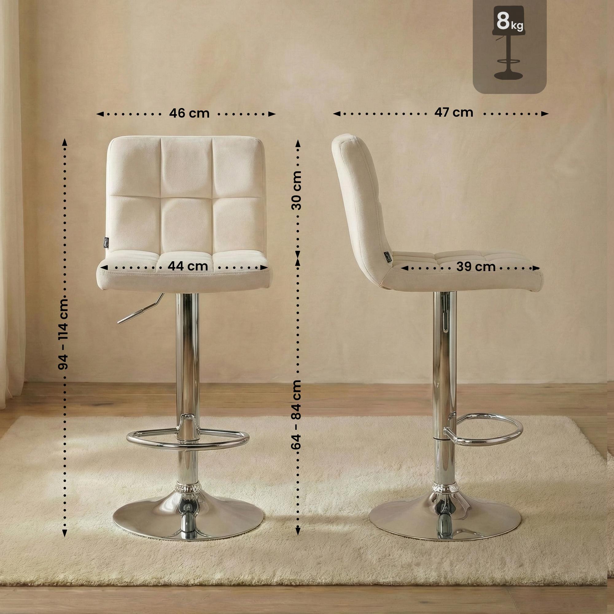 2er Set Barhocker Peru Samt