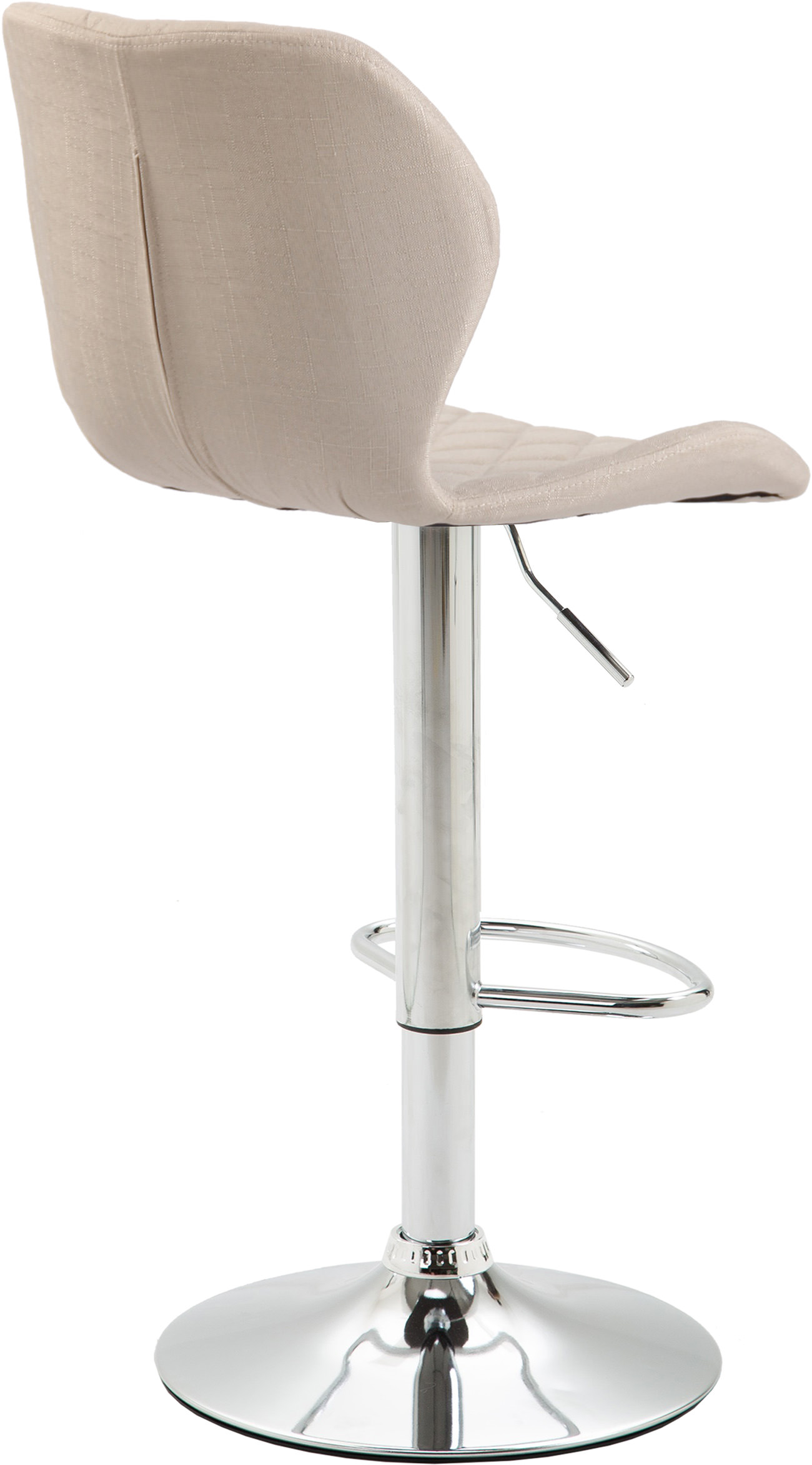 2er Set Barhocker Cork Stoff creme chrom