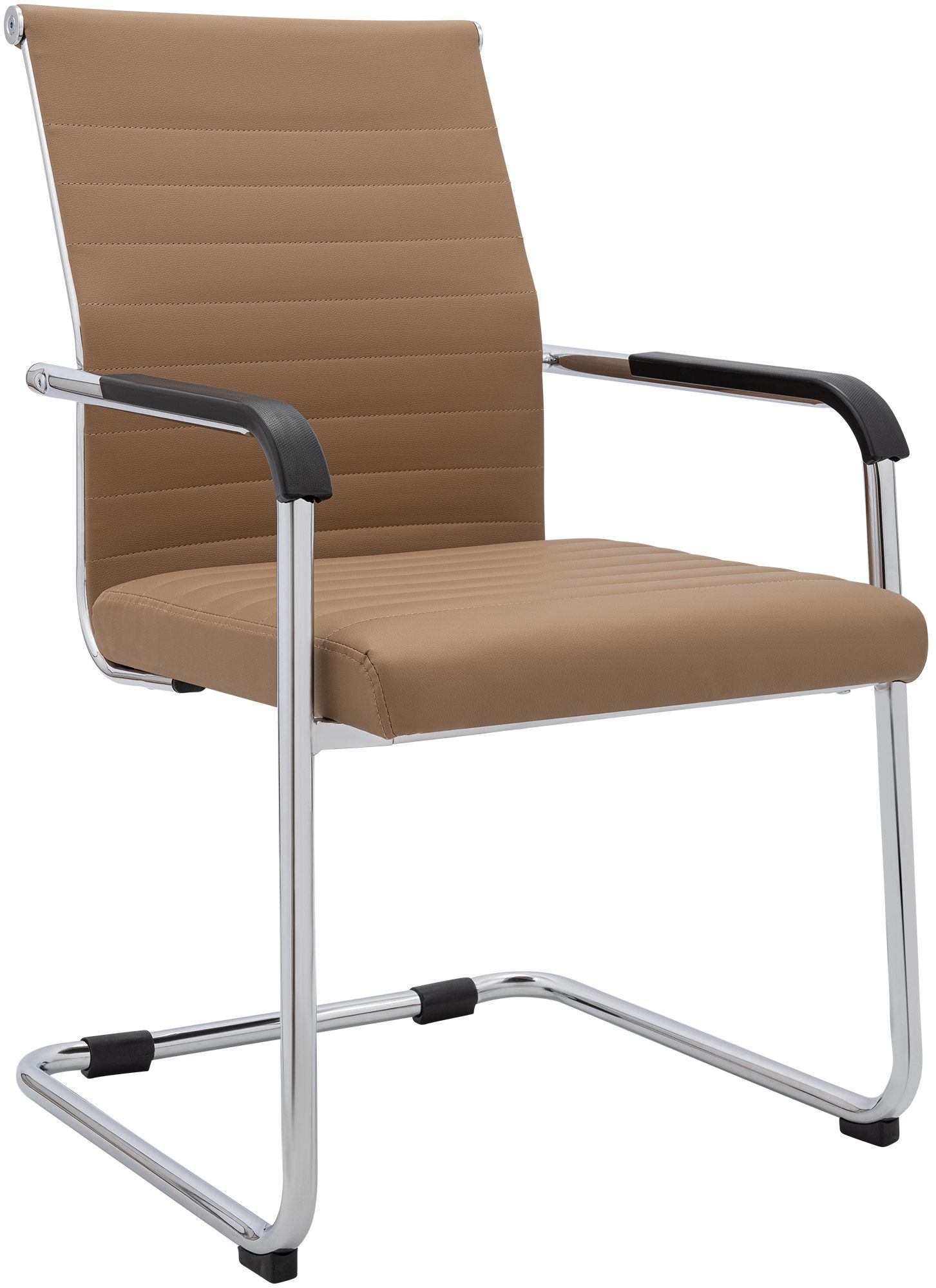 Freischwinger Hakon Lederoptik hellbraun