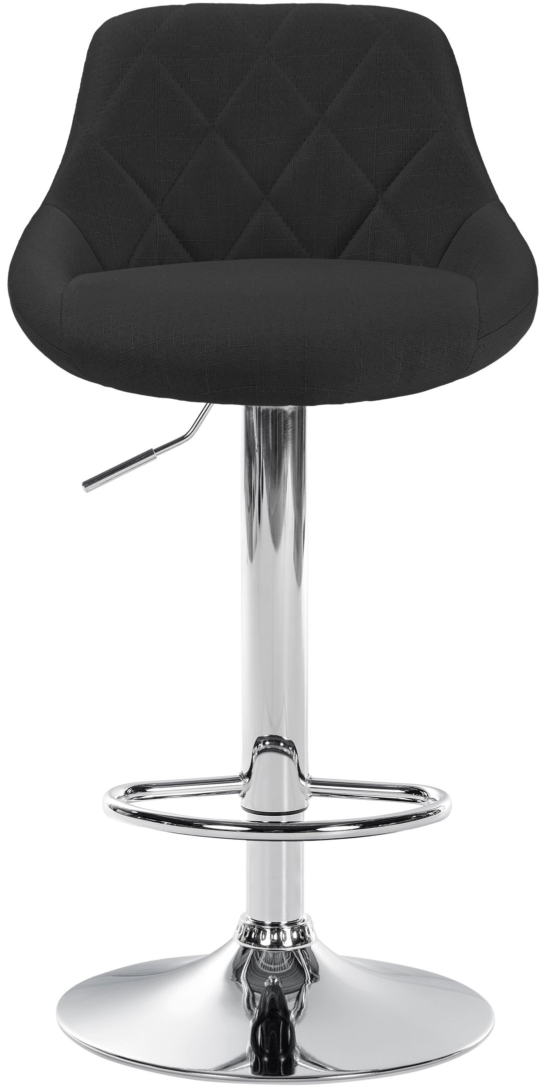 Barhocker Lazio Stoff schwarz chrom