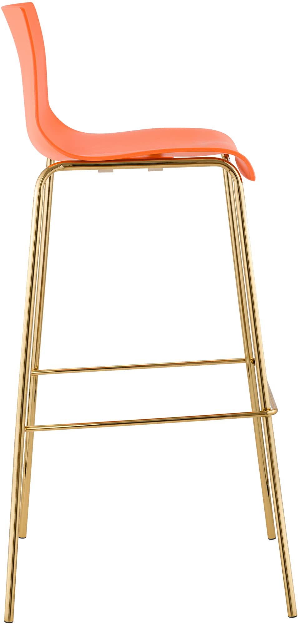 Barhocker Hover Kunststoff Vierfußgestell Gold