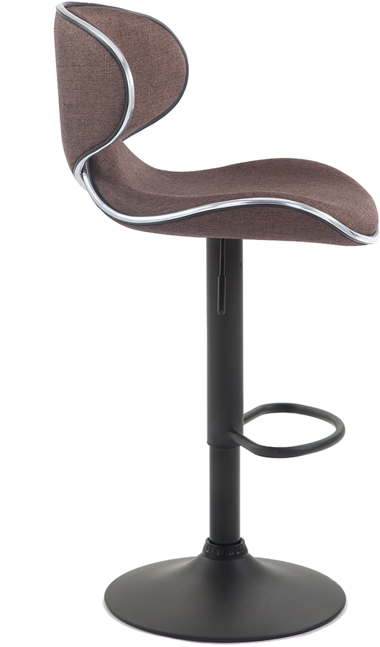 Barhocker Las Vegas V2 Stoff braun schwarz
