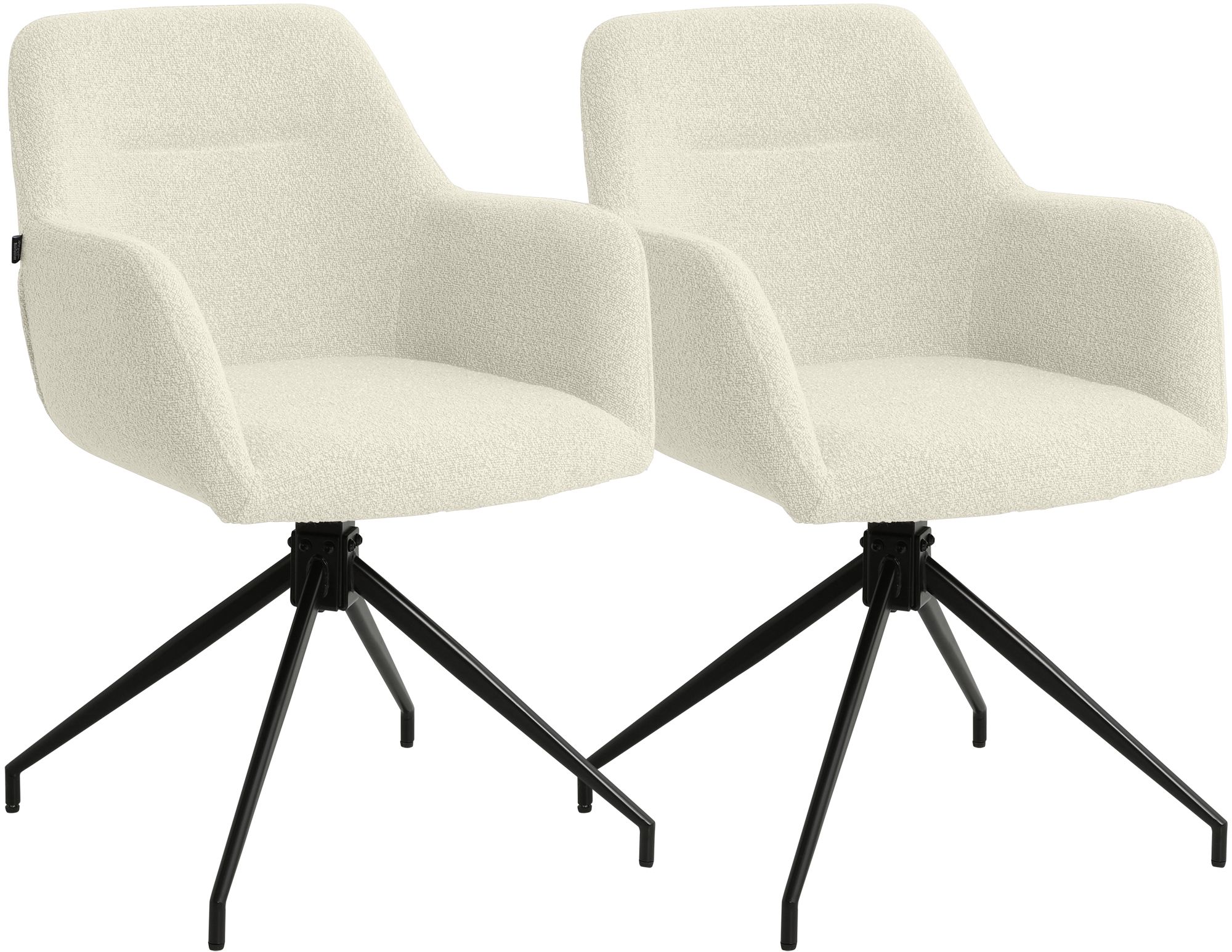 2er Set Esszimmerstühle Merlinda Teddystoff