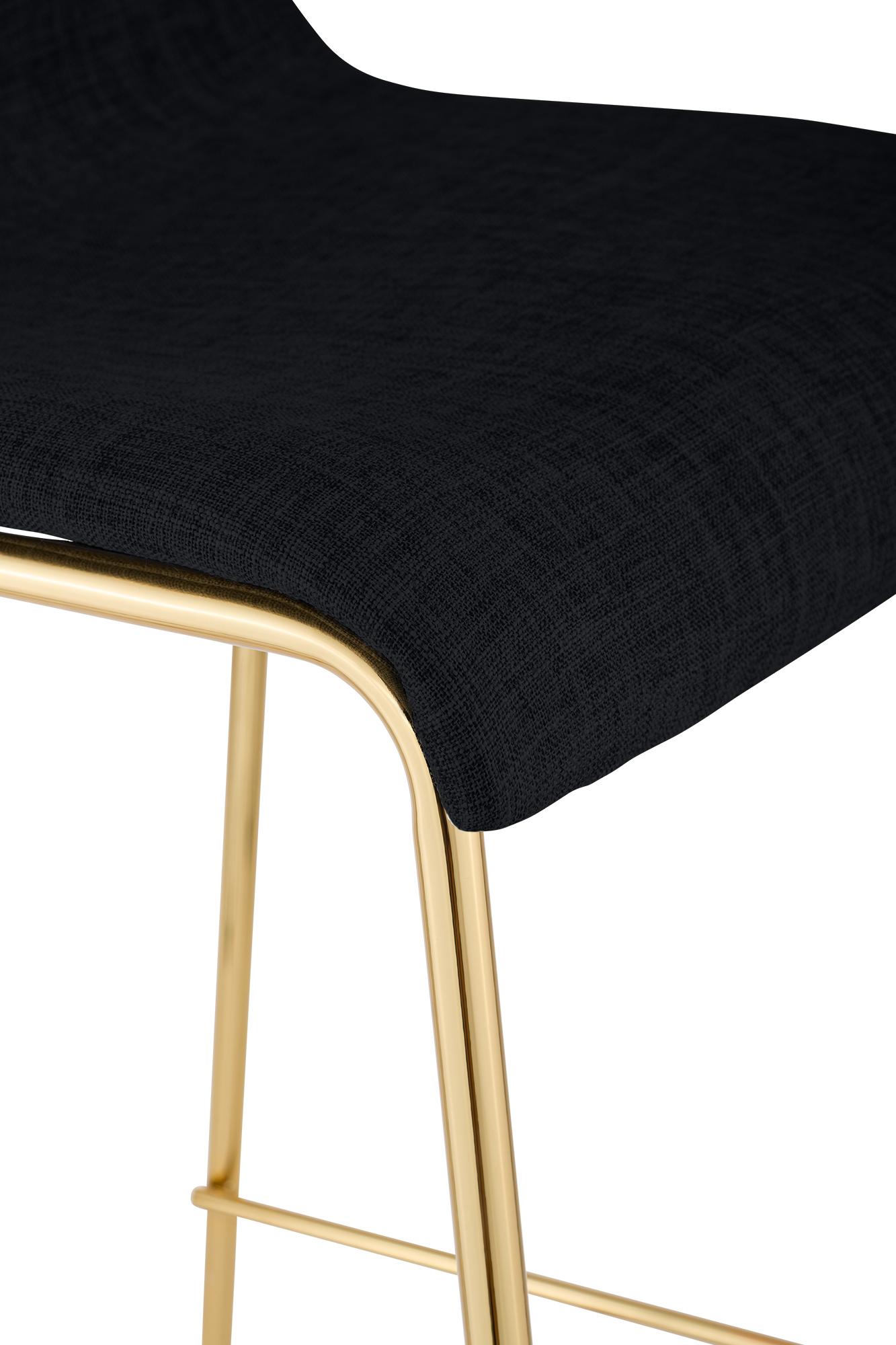 Barhocker Hover Stoff Vierfußgestell Gold