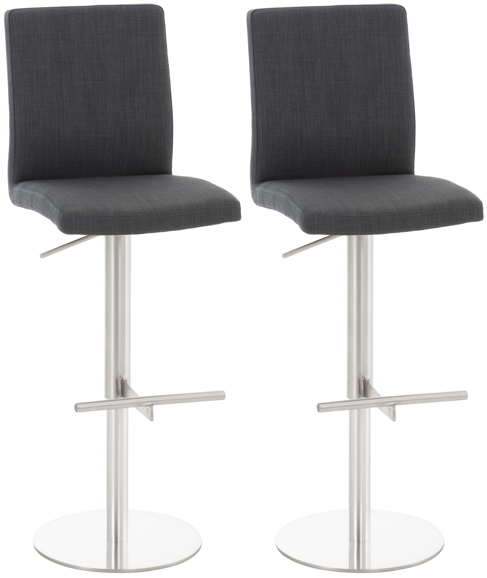 2er Set Barhocker Cadiz Stoffbezug