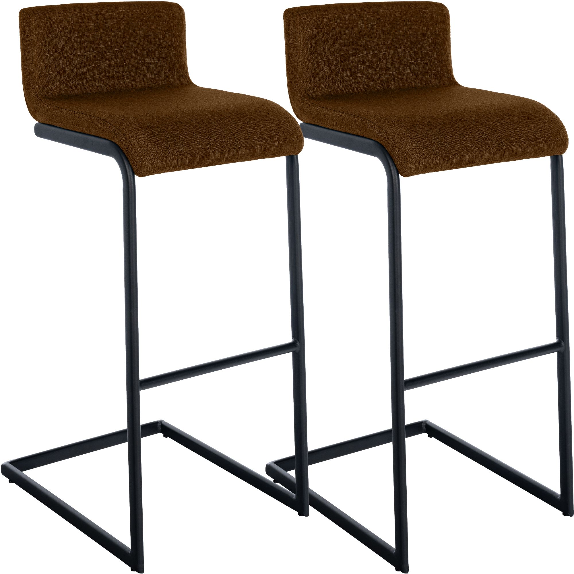 2er Set Barhocker Newport schwarzes Metallgestell