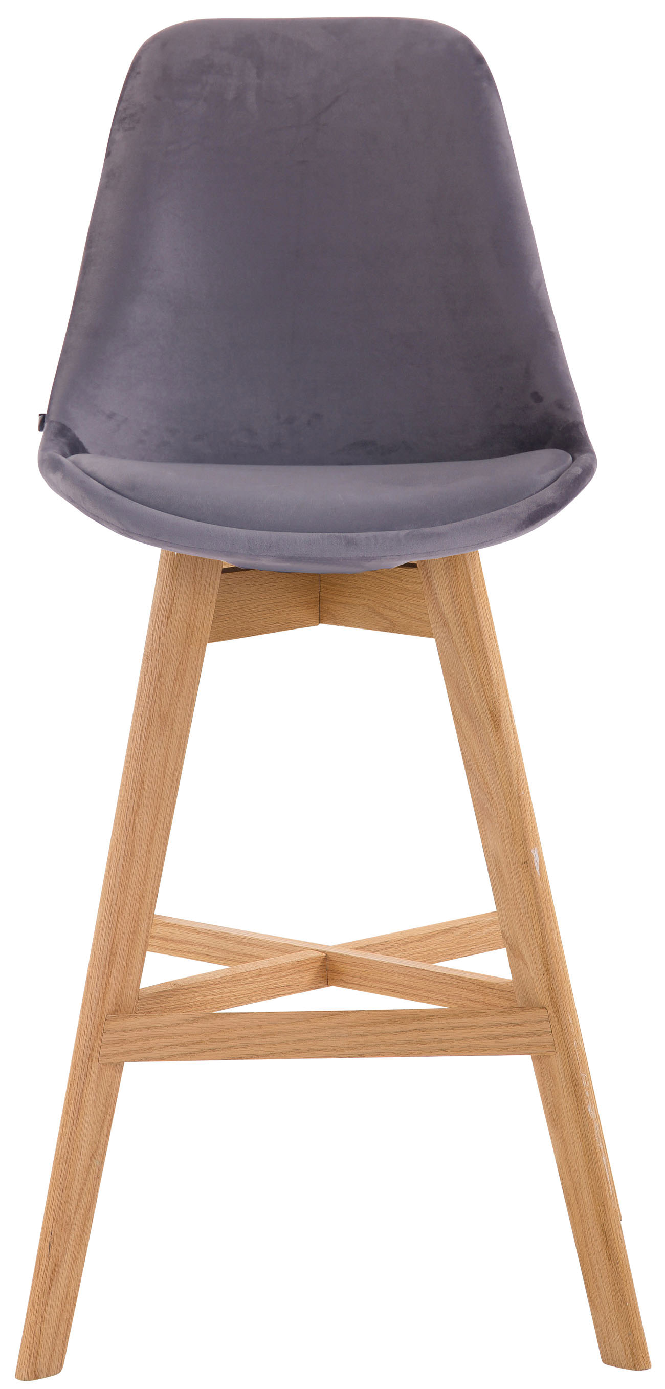 2er Set Barhocker Cannes Samt dunkelgrau natura