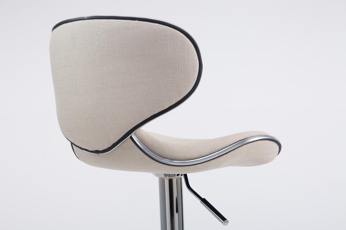 Barhocker Las Vegas V2 Stoff creme chrom