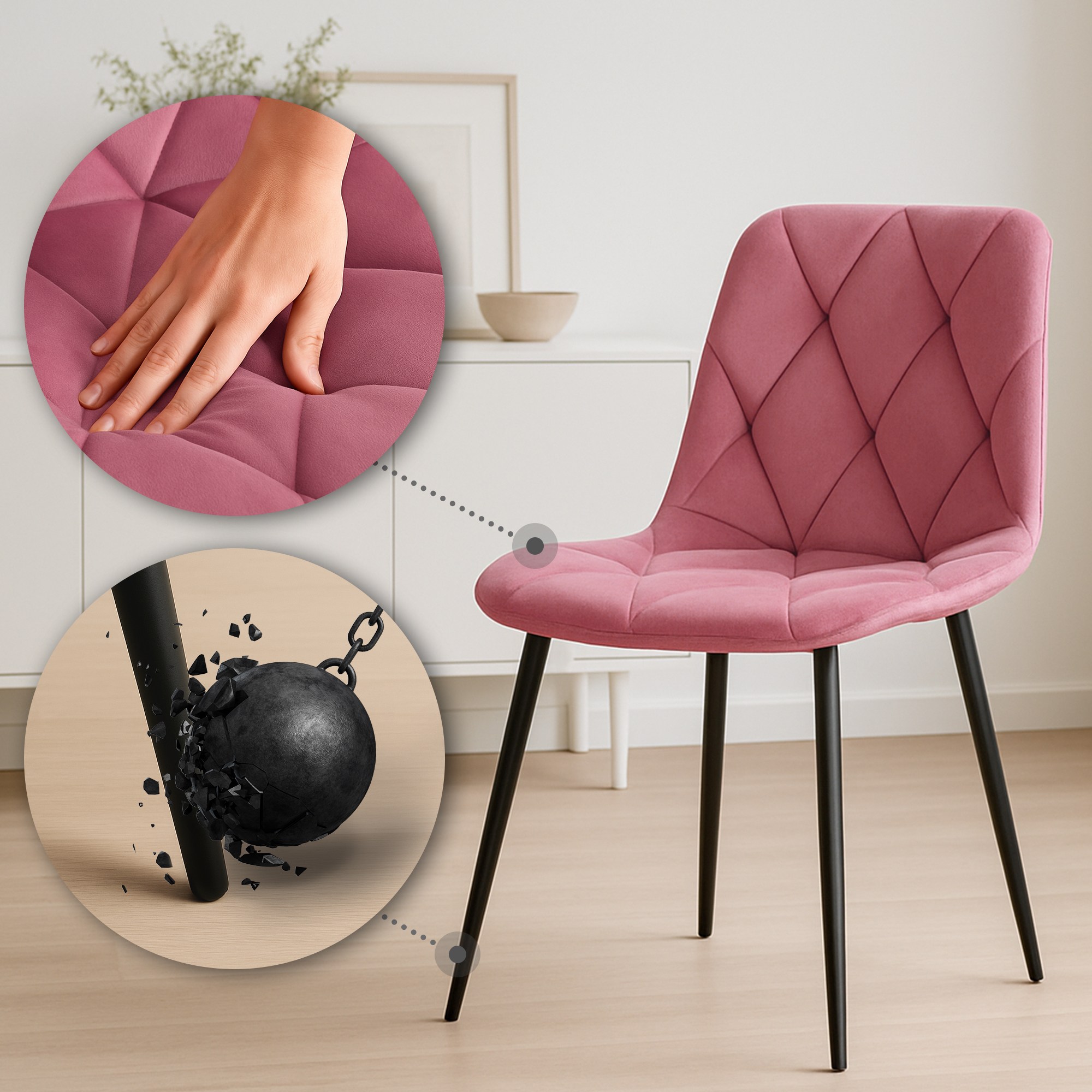 2er Set Esszimmerstuhl Clairton