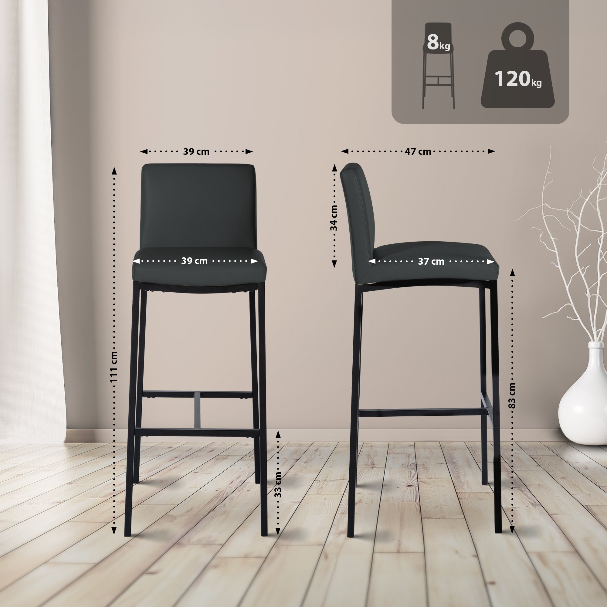 2er Set Barhocker Freeport