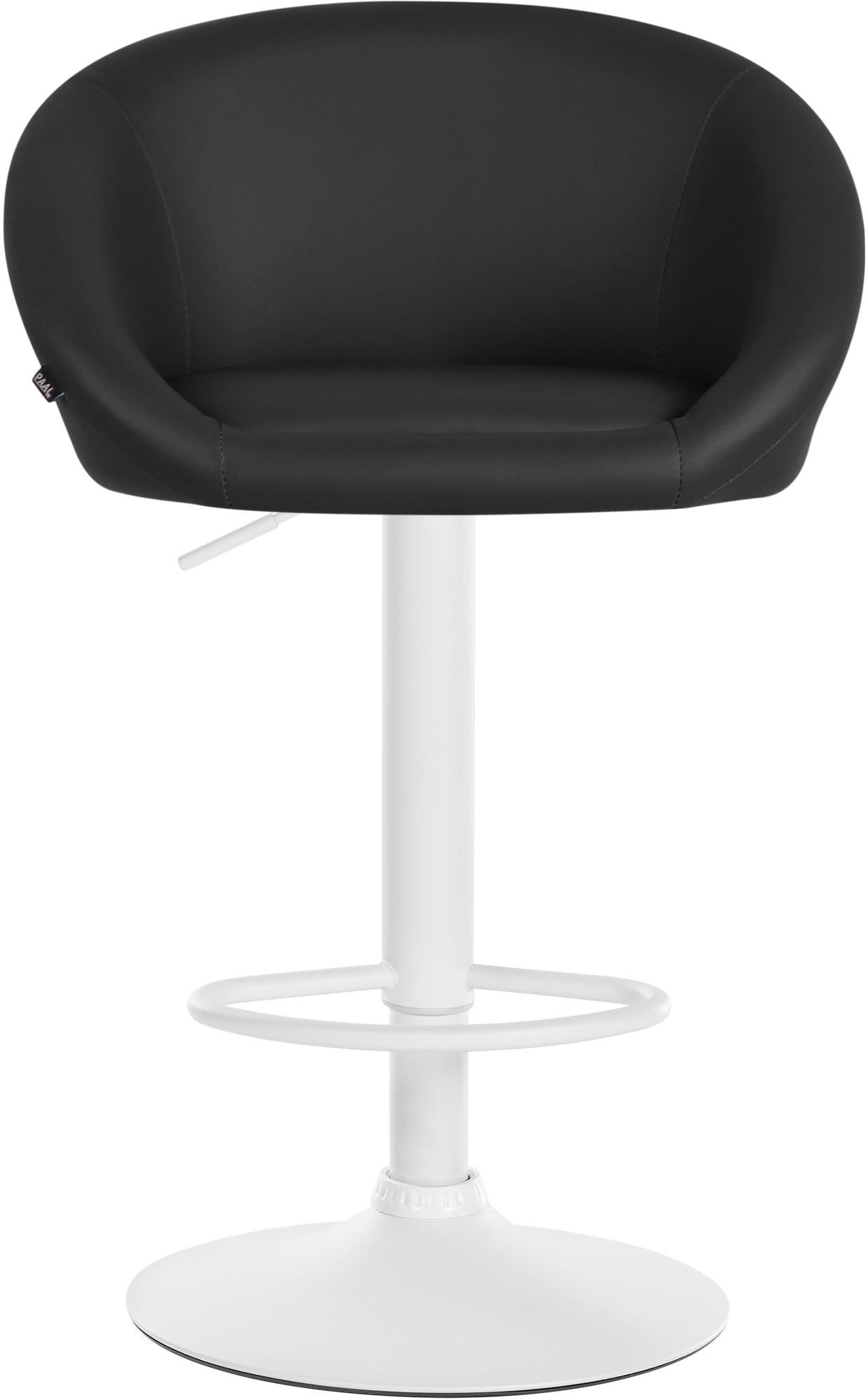 Barhocker Davie Kunstleder Metall matt weiss schwarz