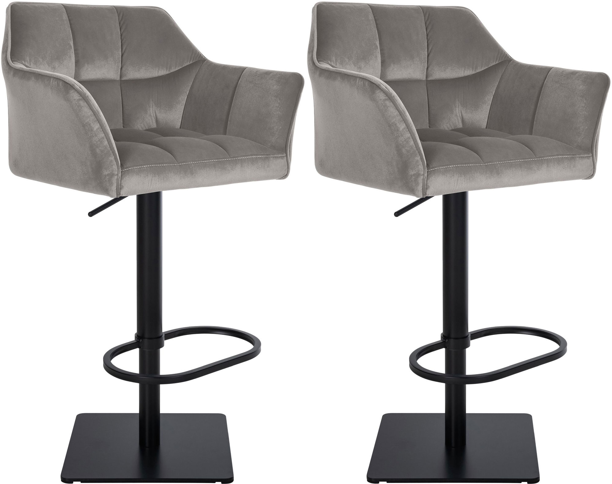 2er Set Barhocker Damaso Samtbezug