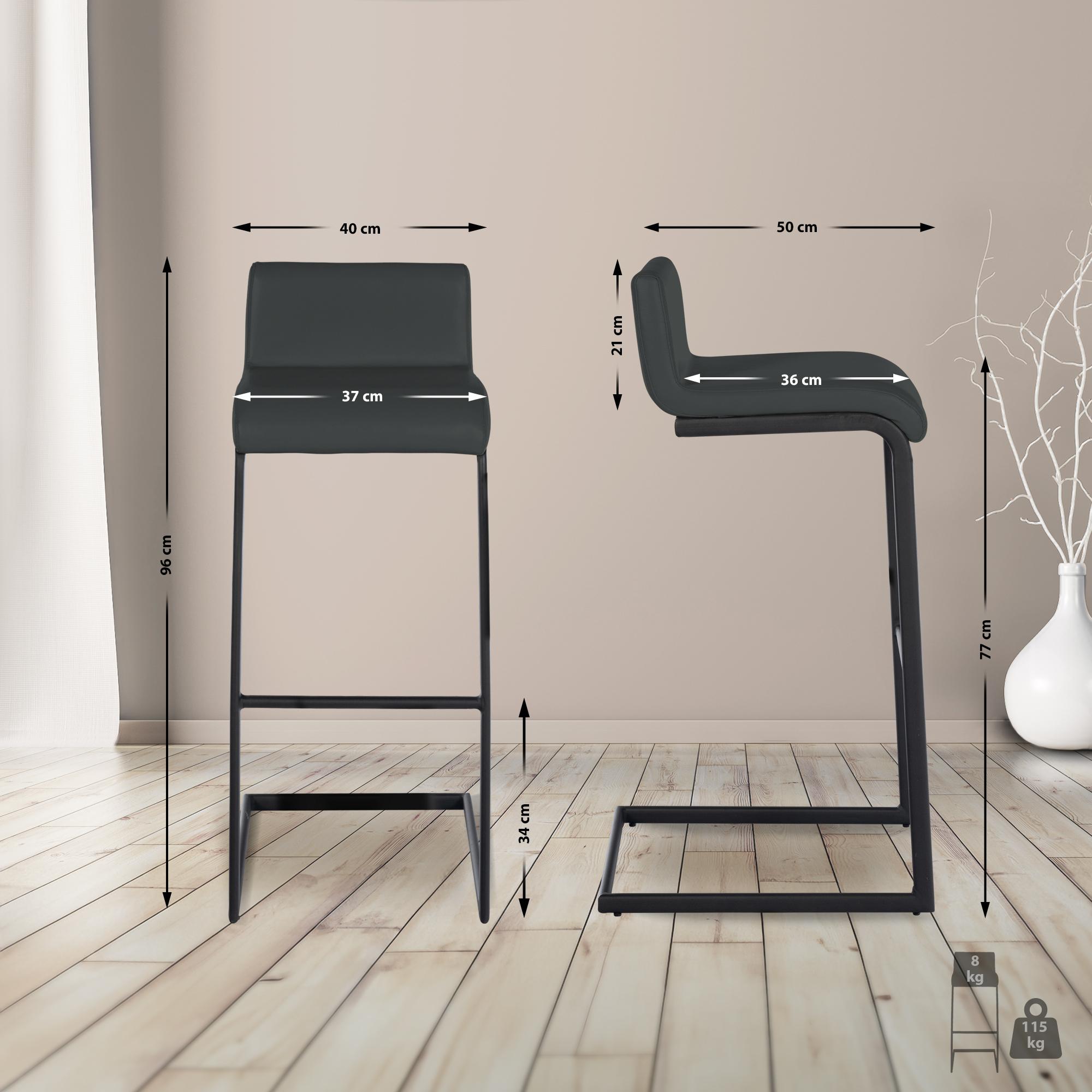 Barhocker Newport Schwarz