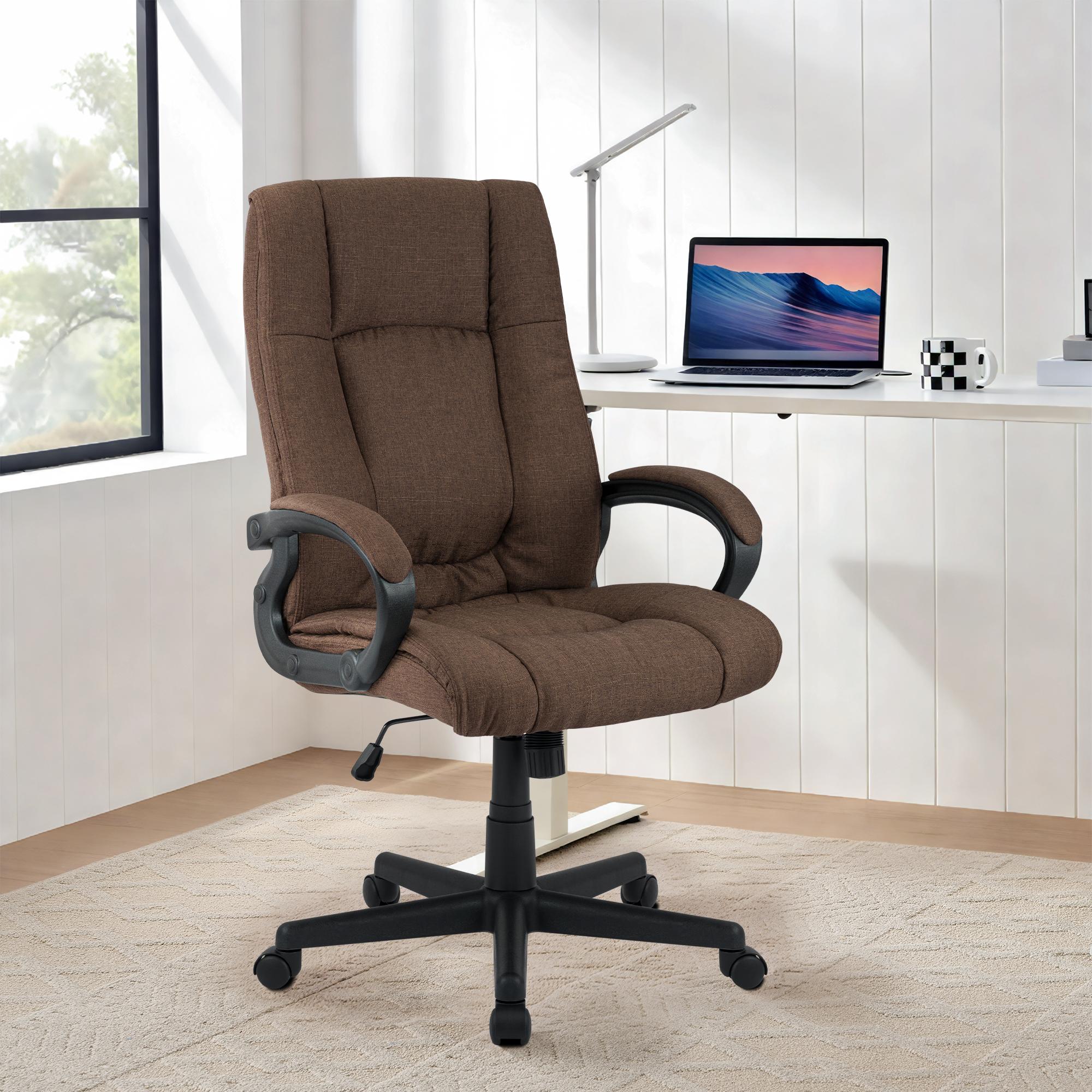 Bürostuhl XL Sparta Stoff braun