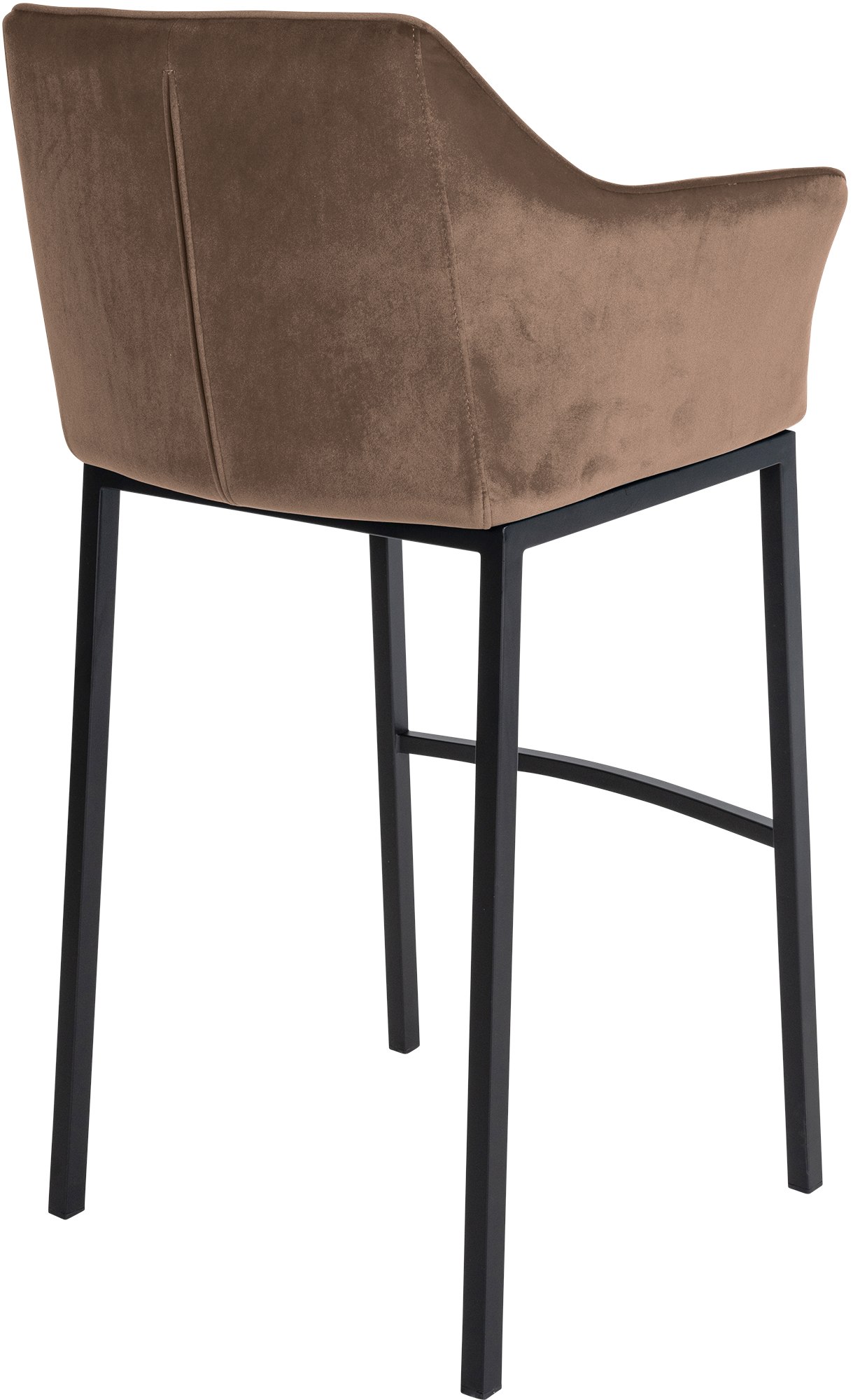 2er Set Barhocker Damaso Samt mit Vierfußgestell
