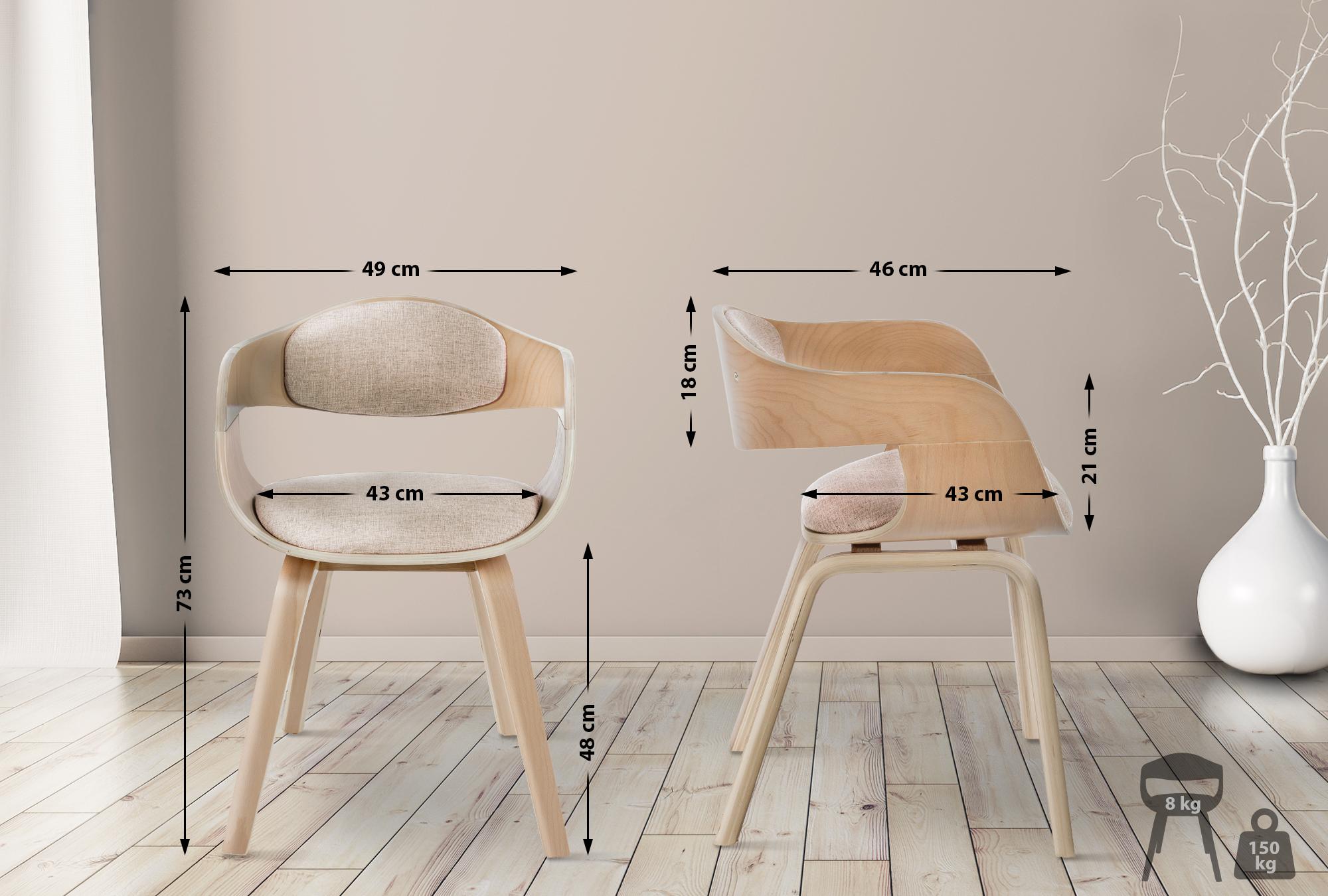 2er Set Stühle Kingston Stoff