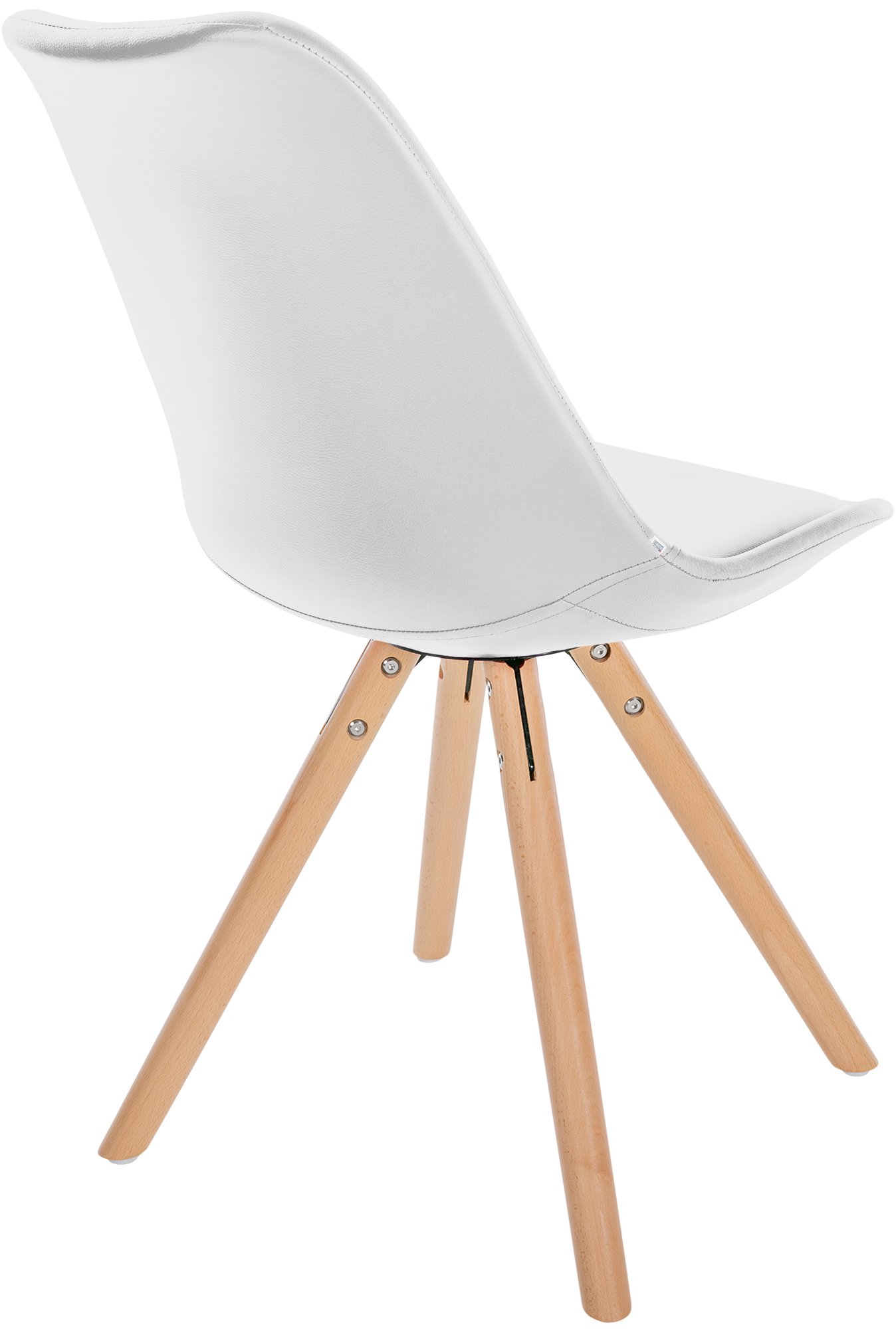 Stuhl Sofia Kunstleder weiß natura (rund)