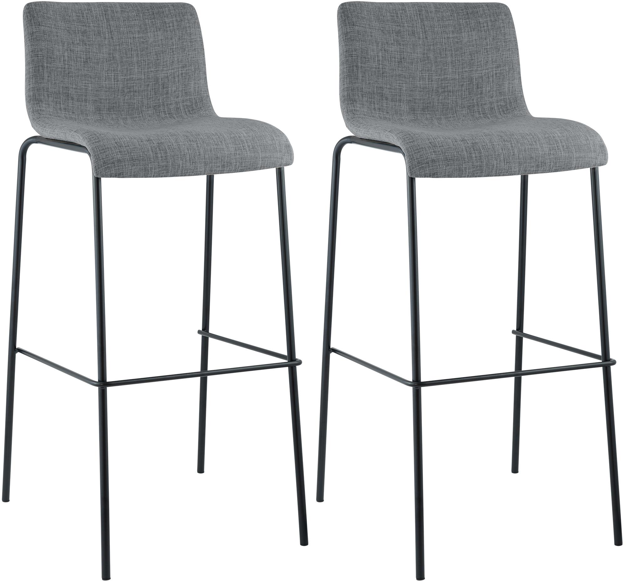 2er Set Barhocker Hover Stoff Vierfußgestell