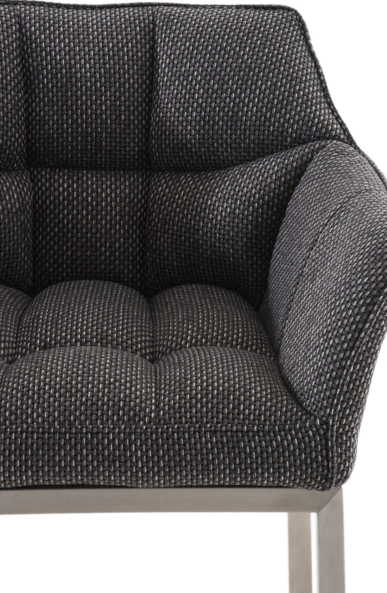 Barhocker Damaso Stoff mit Vierfußgestell