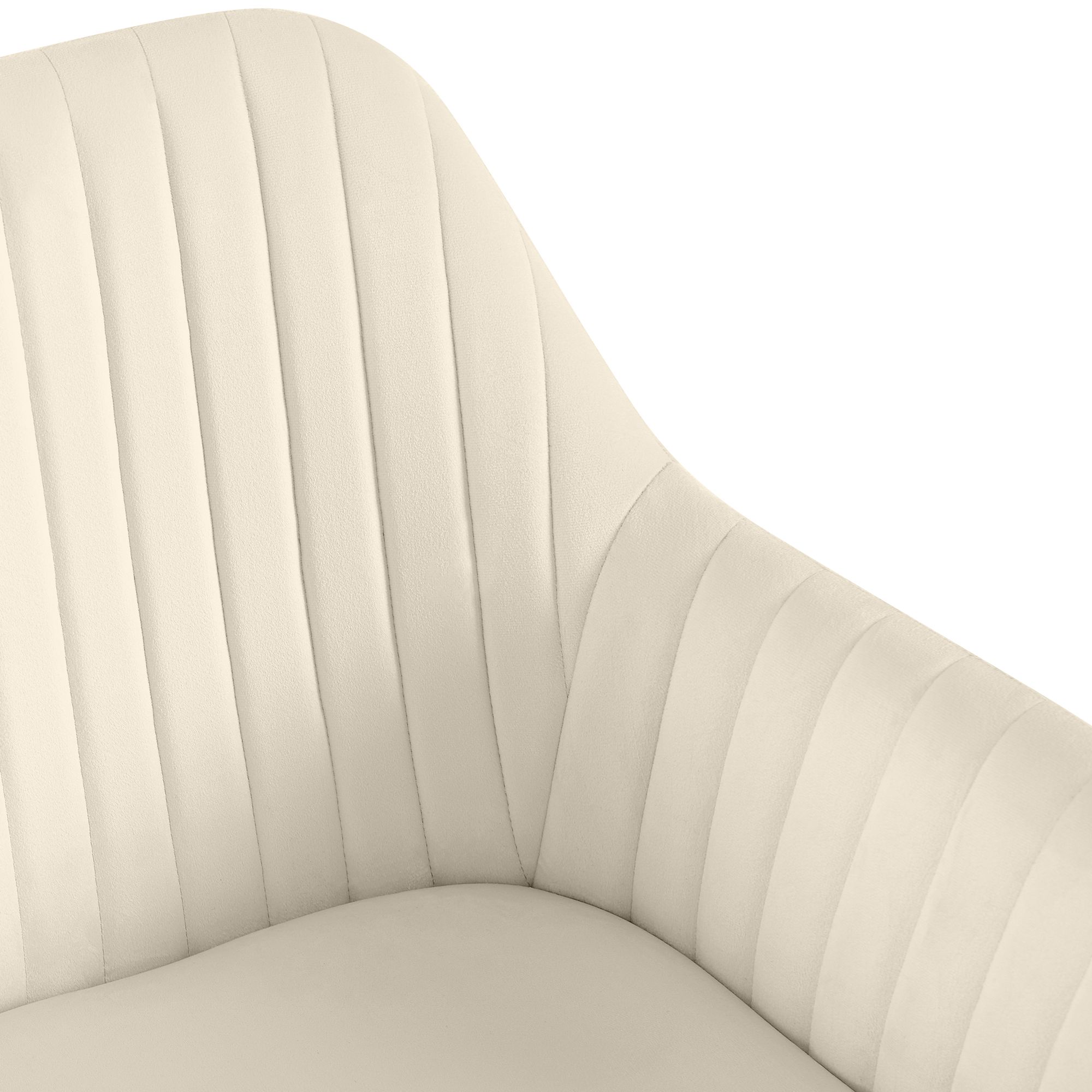 2er Set Esszimmerstühle Novanis creme Samt